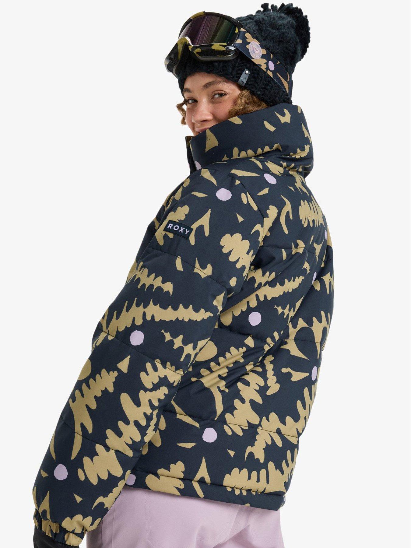  image of roxy-womens-technical-ski-snow-winter-rebel-jacket-blackbrown