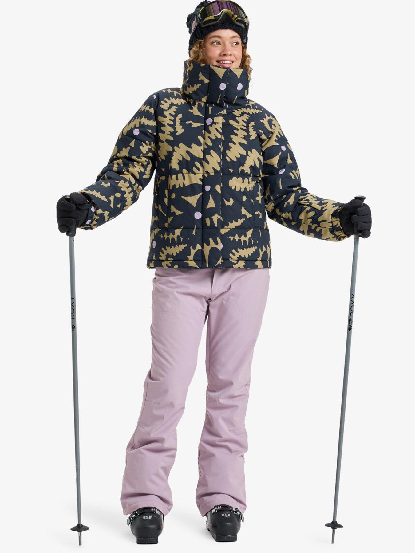  image of roxy-womens-technical-ski-snow-winter-rebel-jacket-blackbrown