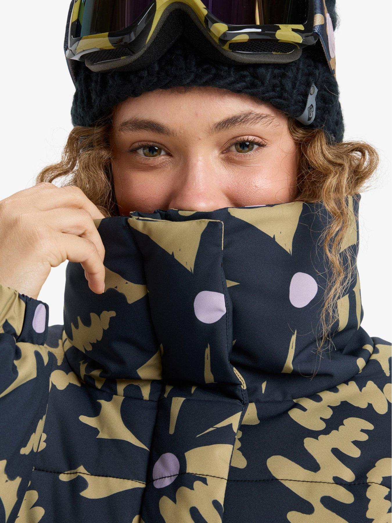  image of roxy-womens-technical-ski-snow-winter-rebel-jacket-blackbrown