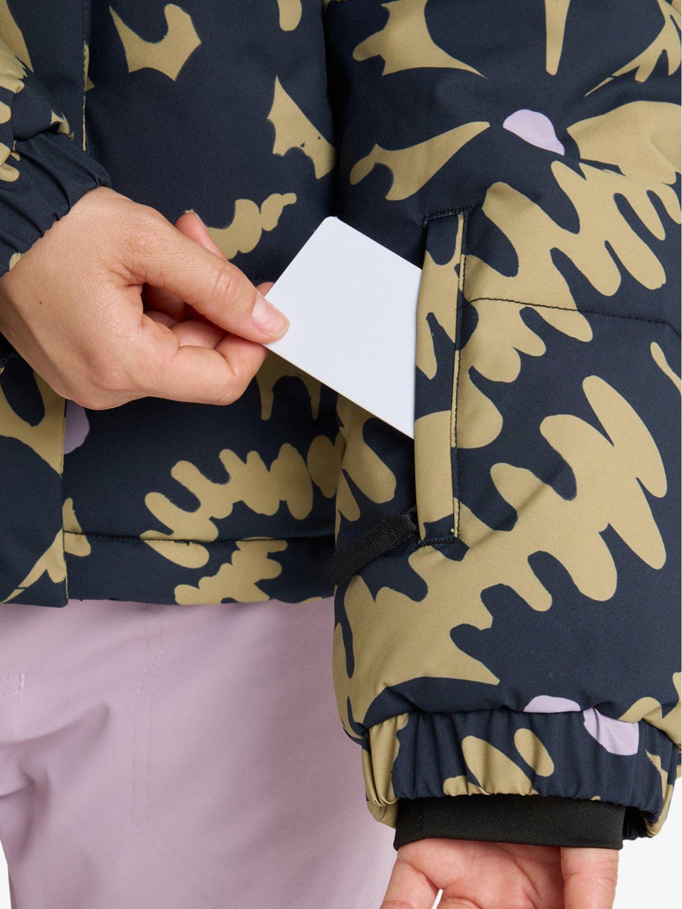  image of roxy-womens-technical-ski-snow-winter-rebel-jacket-blackbrown