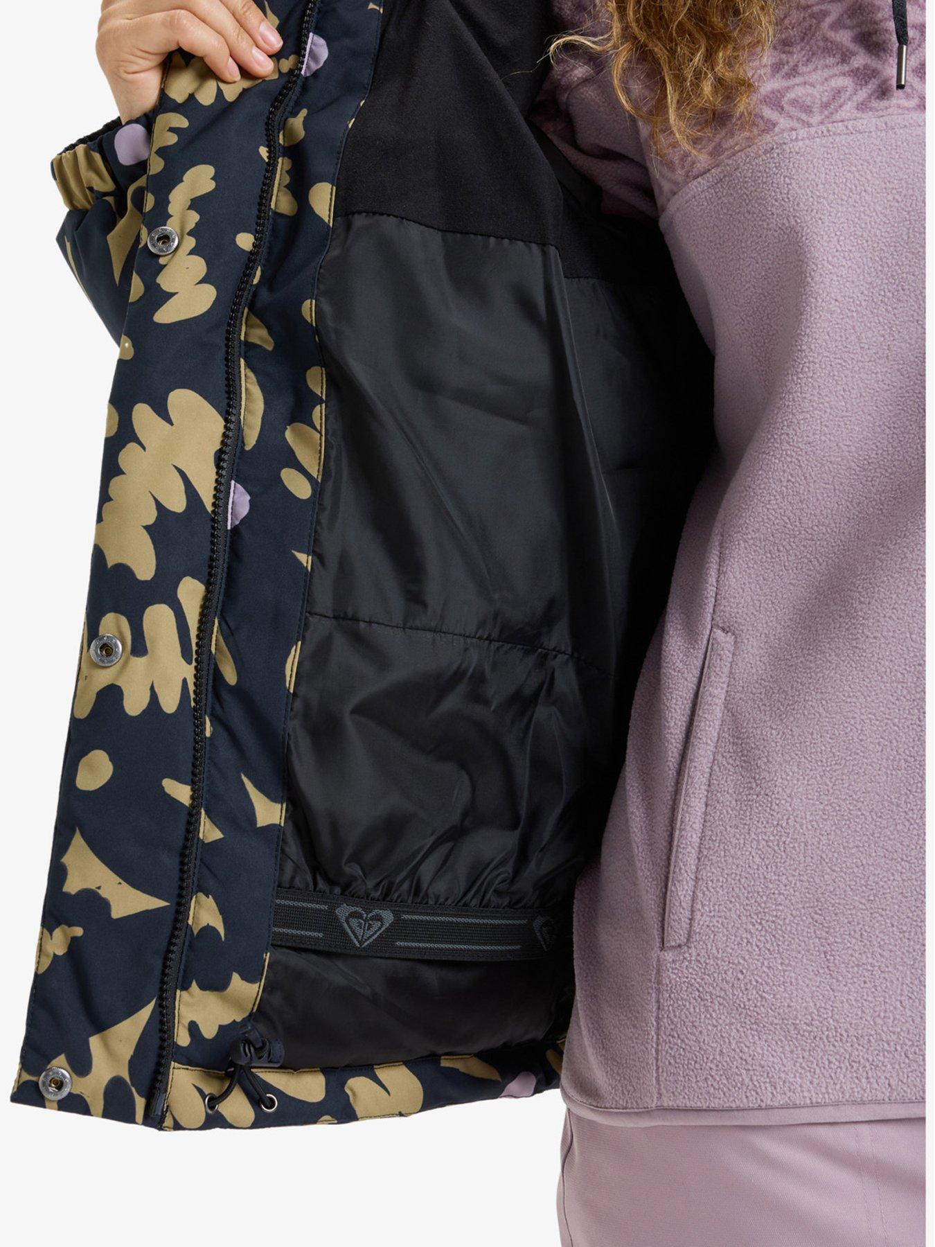  image of roxy-womens-technical-ski-snow-winter-rebel-jacket-blackbrown