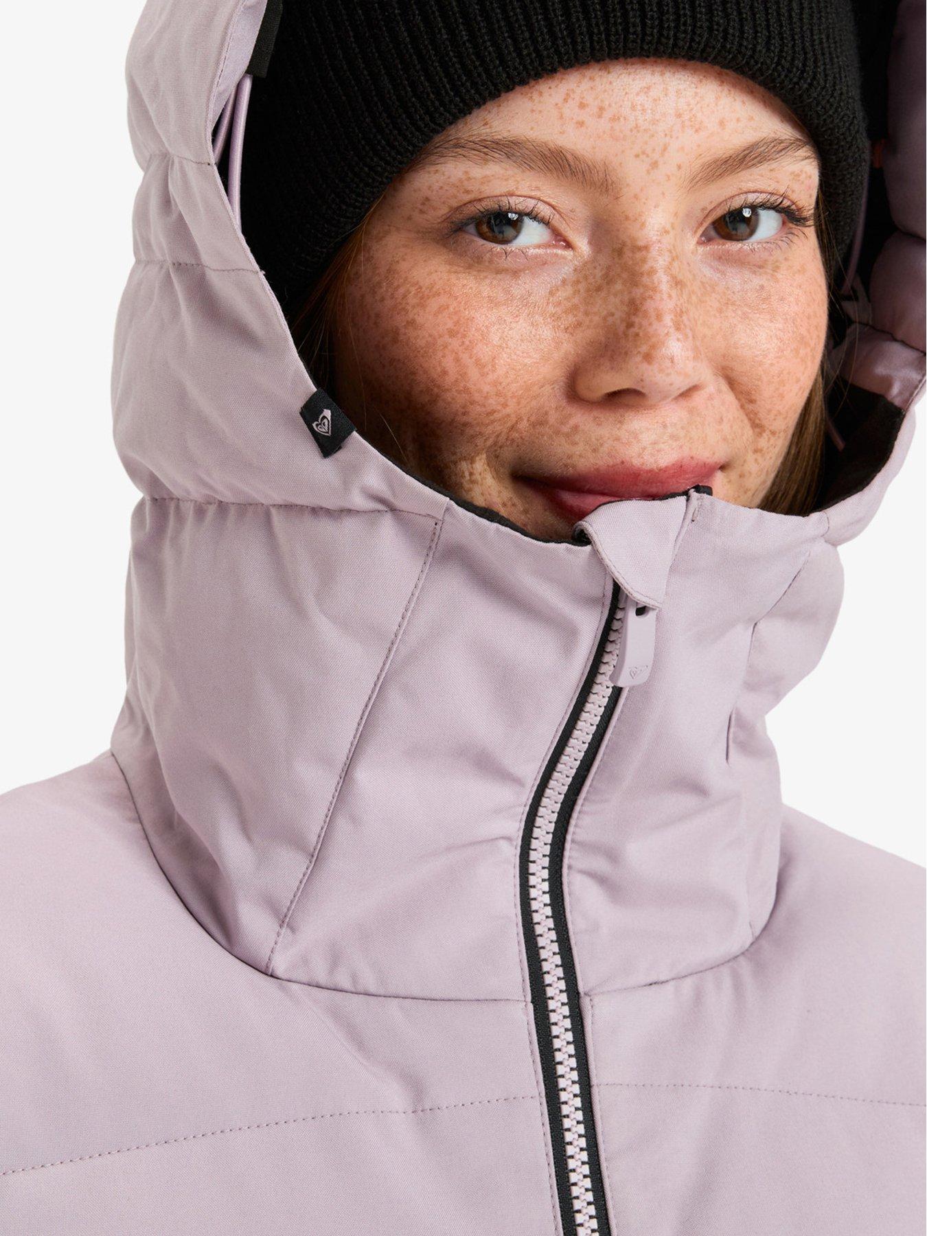  image of roxy-womens-skiing-snowyhill-puffy-jacket-purple