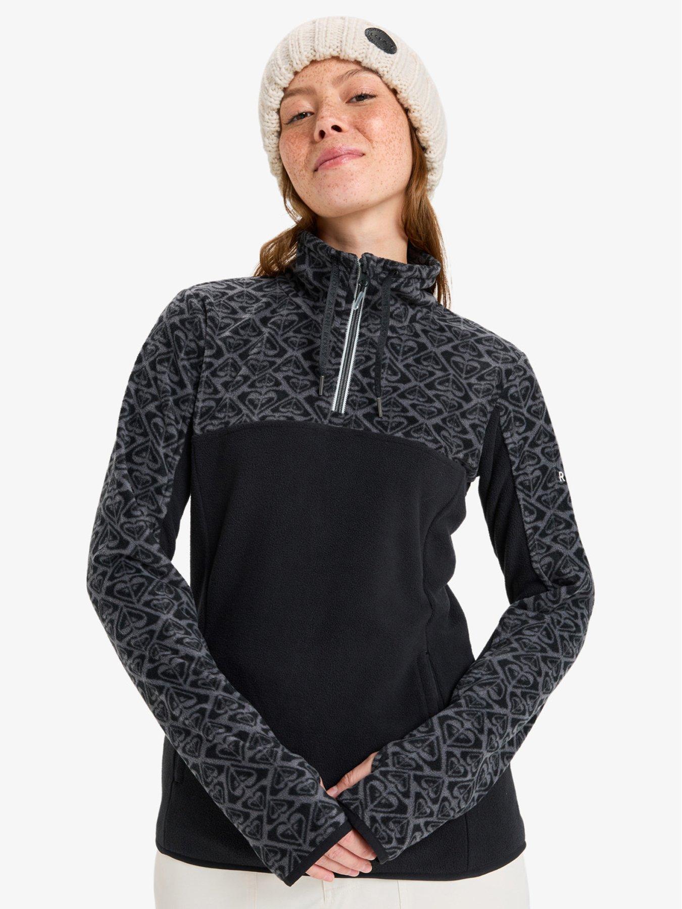 Roxy Womens Skiing Sayna Half Zip Technical Fleece - Black