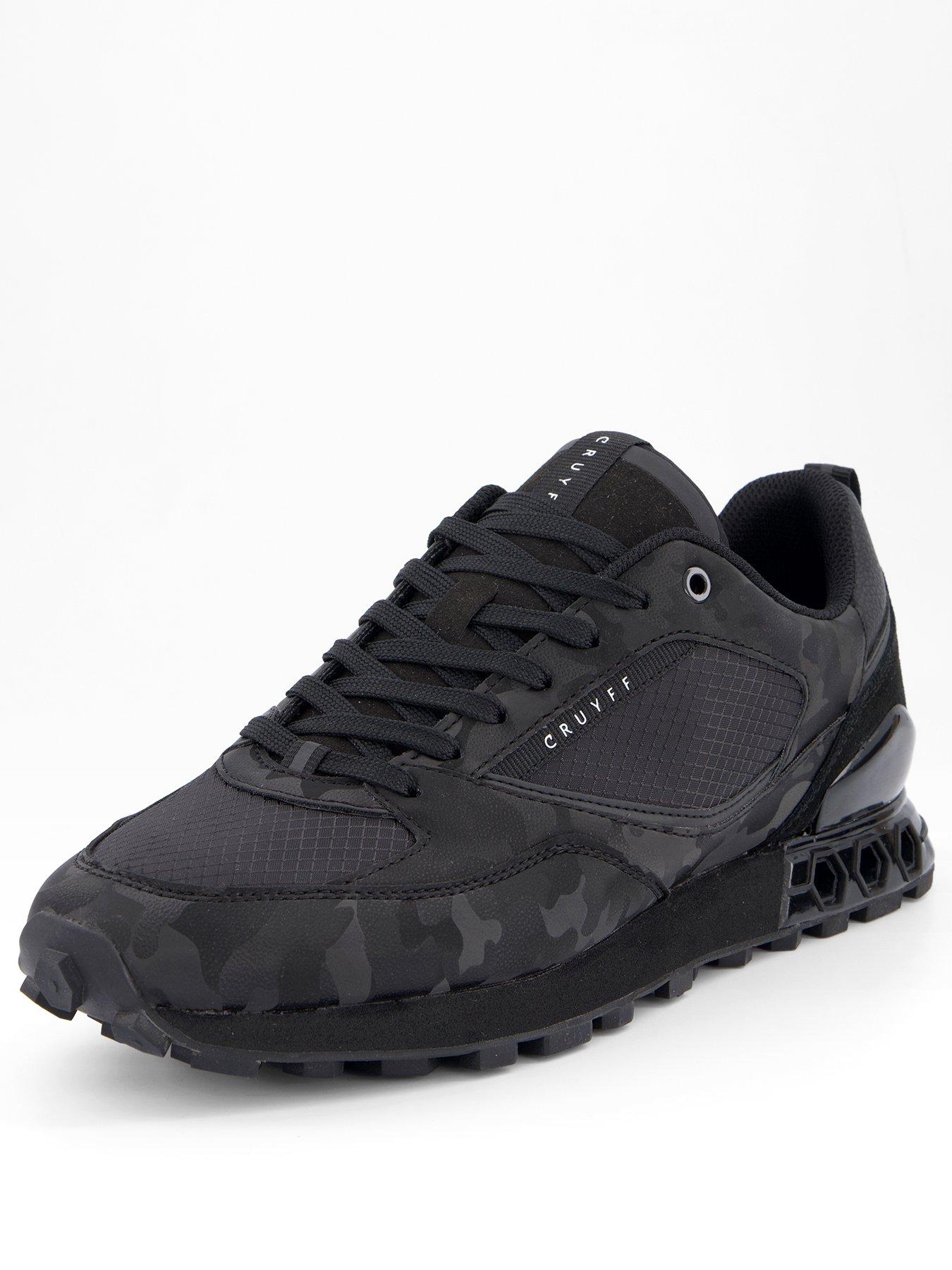 stillFront image of cruyff-snyper-camo-trainers--black