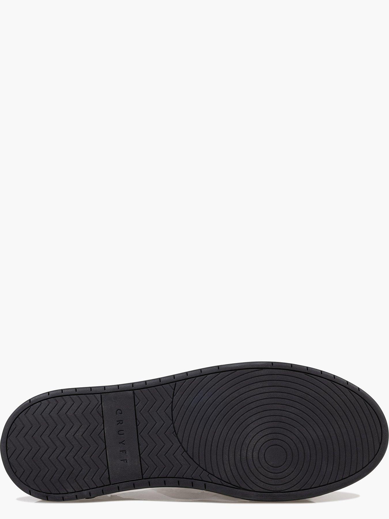  image of cruyff-aztec-soft-leather-and-suede-trainers--black