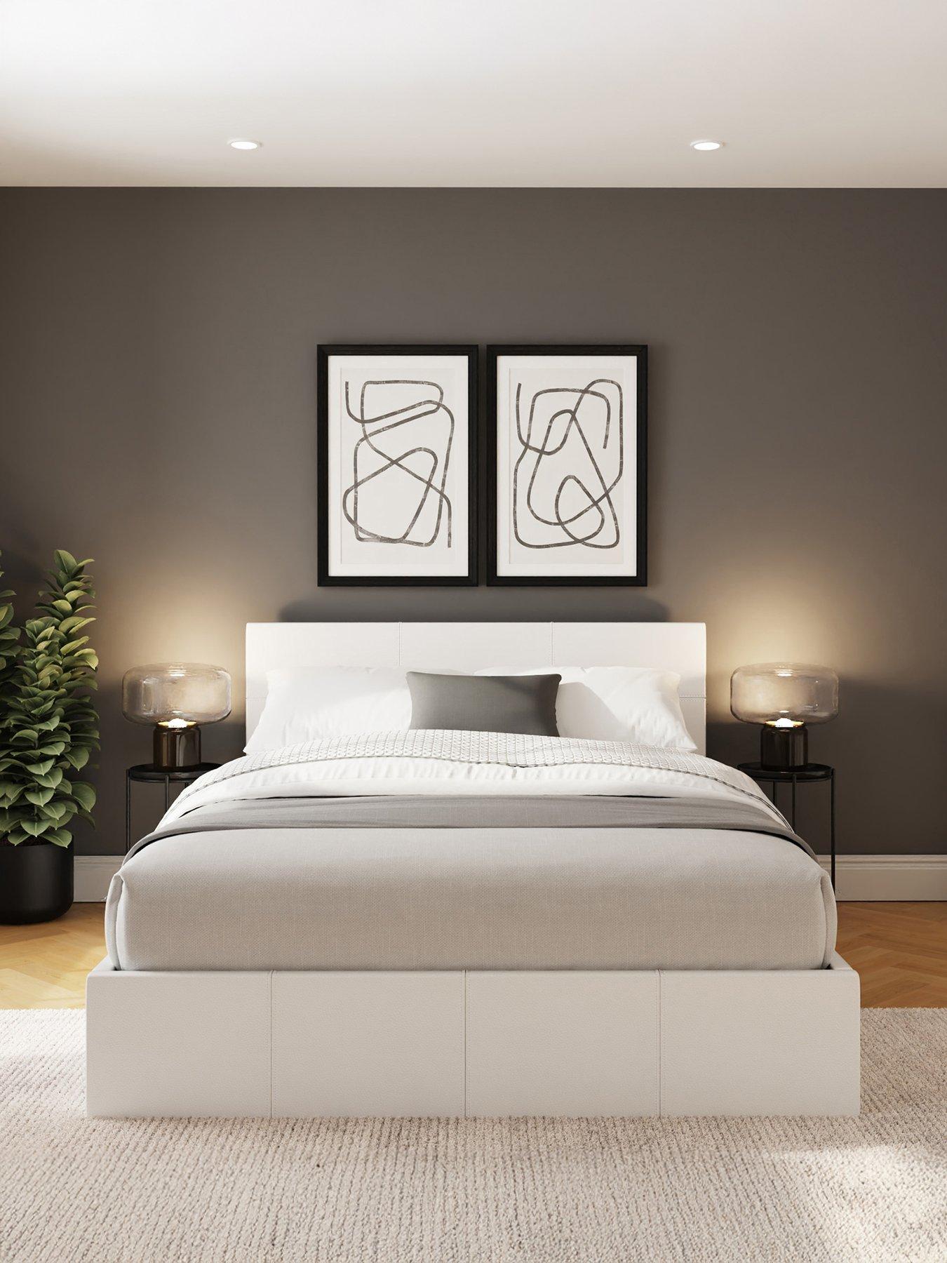 GFW Odessa Faux Leather End Lift Storage Ottoman Bed with Sleepycastle Mattress Options (Buy  &  SAVE!)