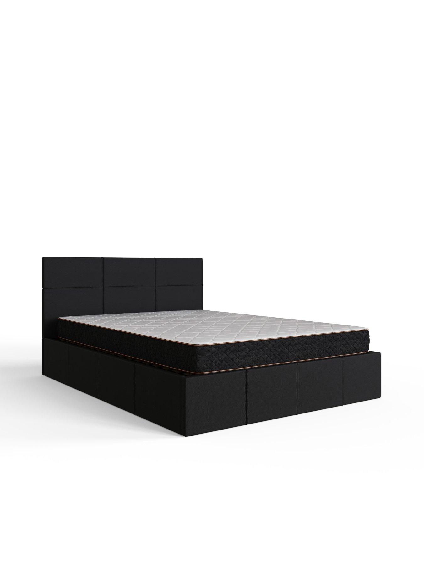 Image 3 of 7 of GFW Odessa Faux Leather&nbsp;End Lift Storage Ottoman Bed with Sleepycastle&nbsp;Mattress Options (Buy &amp; SAVE!)