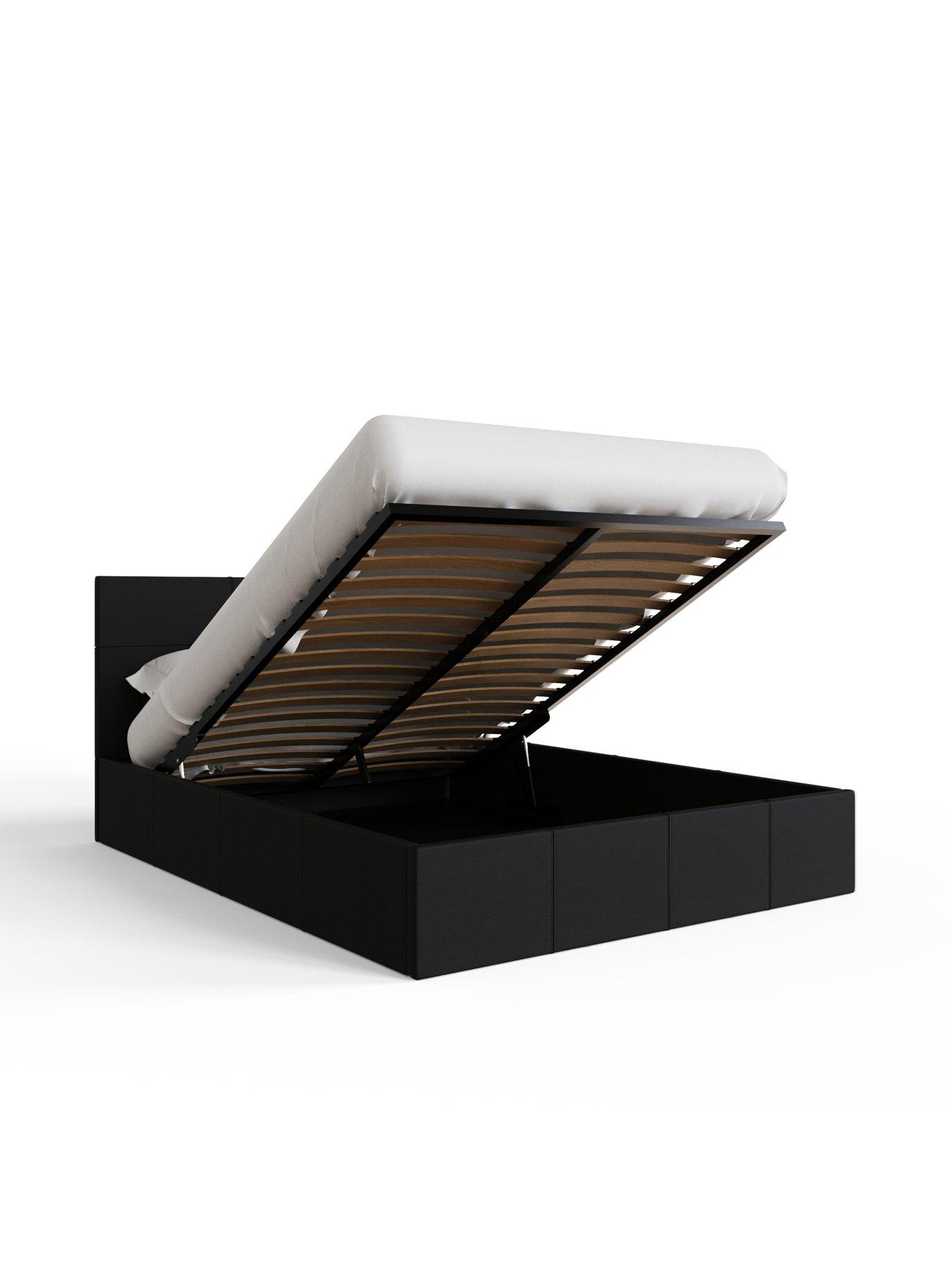 Image 6 of 7 of GFW Odessa Faux Leather&nbsp;End Lift Storage Ottoman Bed with Sleepycastle&nbsp;Mattress Options (Buy &amp; SAVE!)