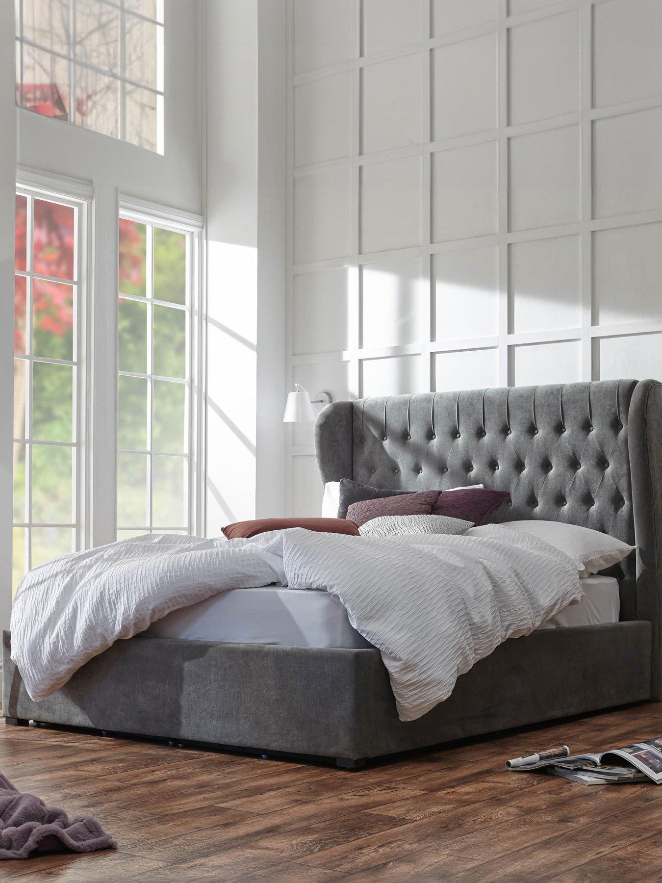 GFW Geena Double End Lift Storage Ottoman Bedframe