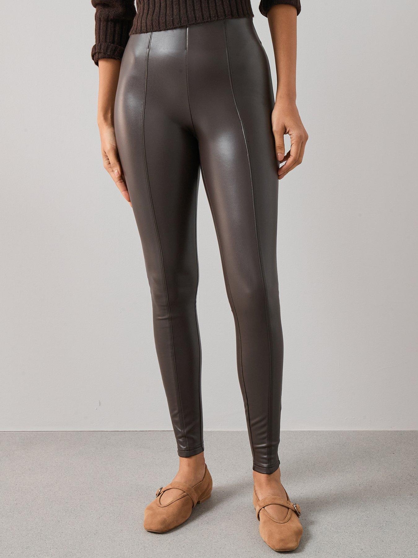 The Very Collection Faux Leather Legging - Brown