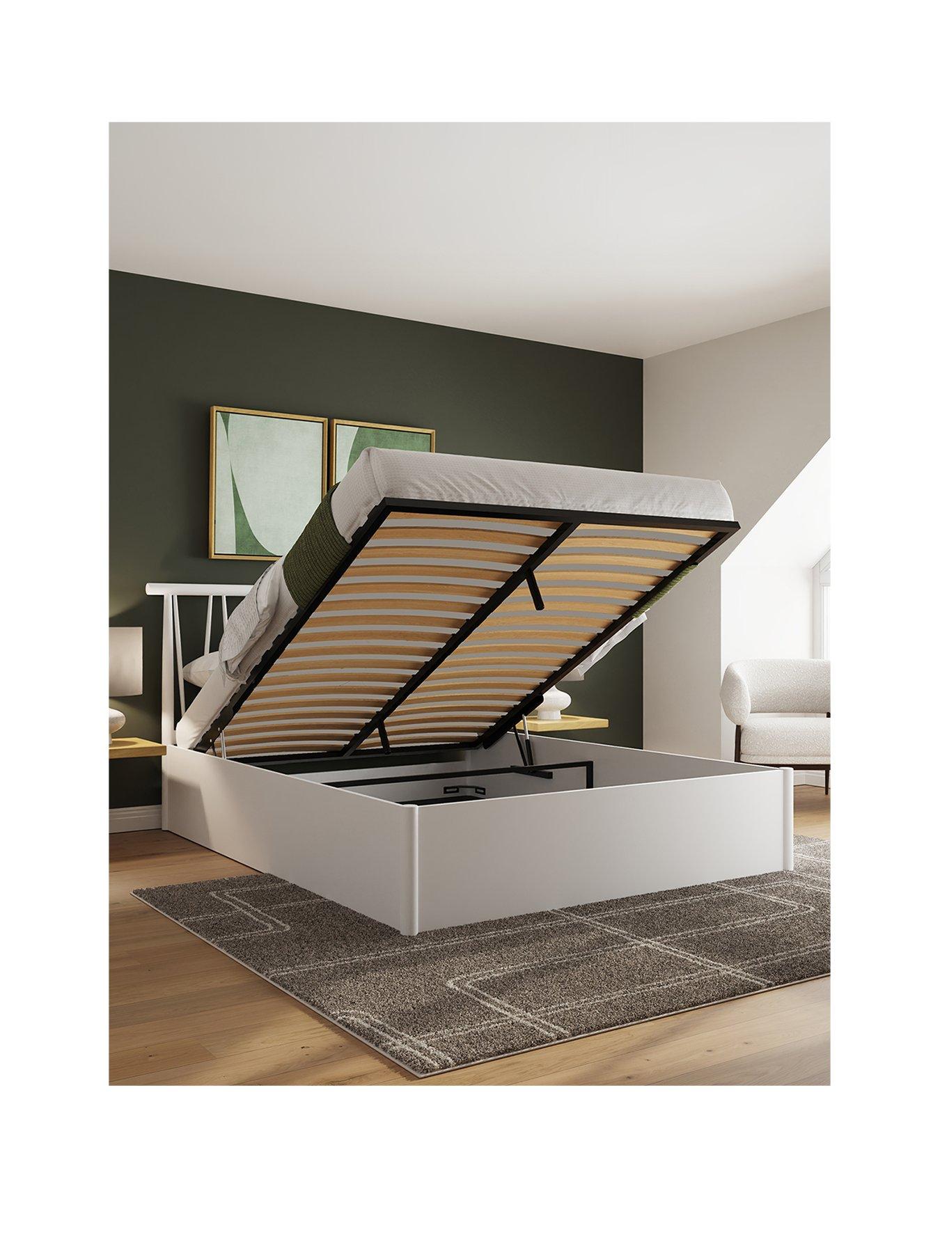 Image 2 of 6 of GFW Spindle End Lift Storage Ottoman Double Bed