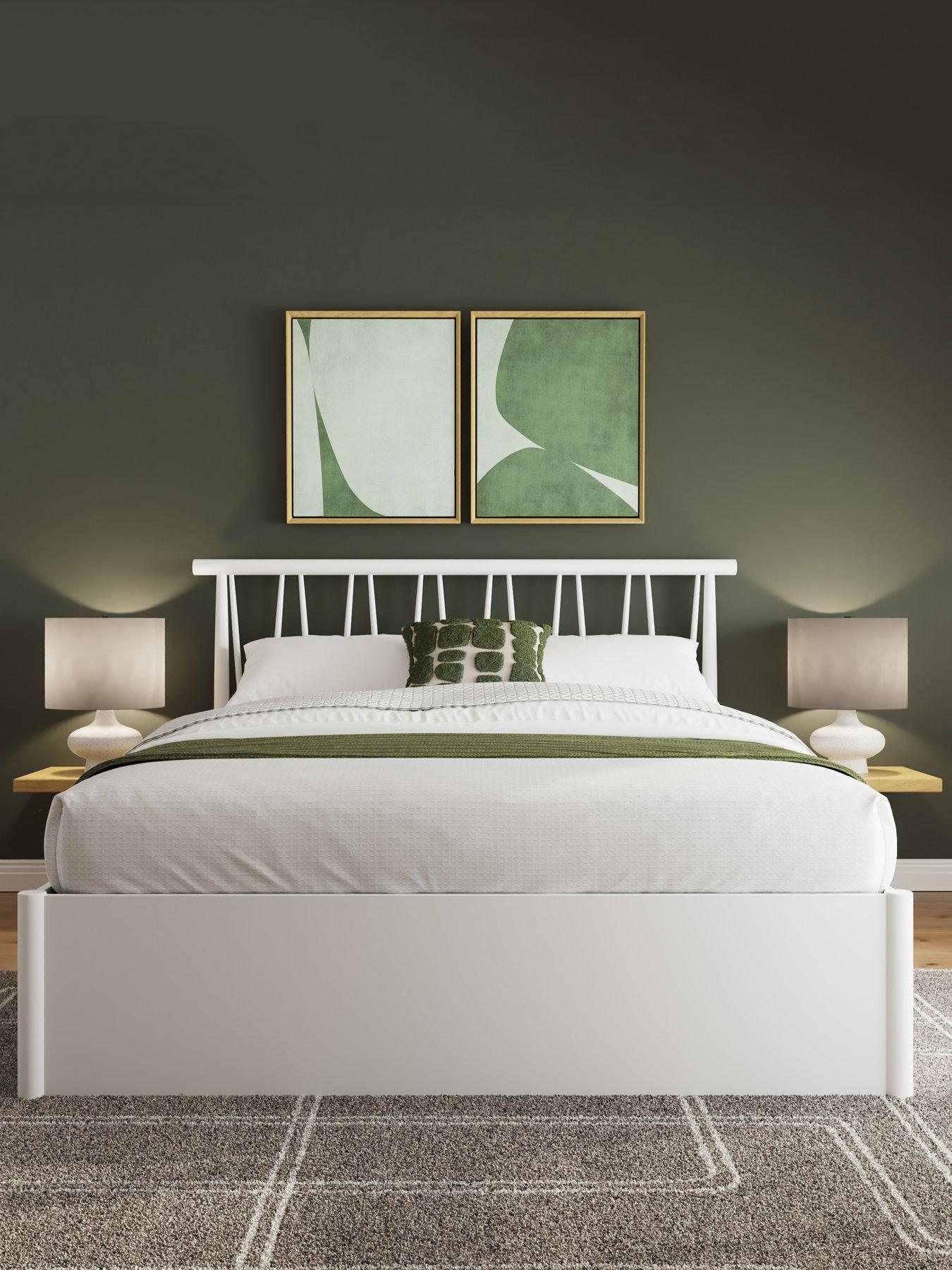 Image 4 of 6 of GFW Spindle End Lift Storage Ottoman Double Bed