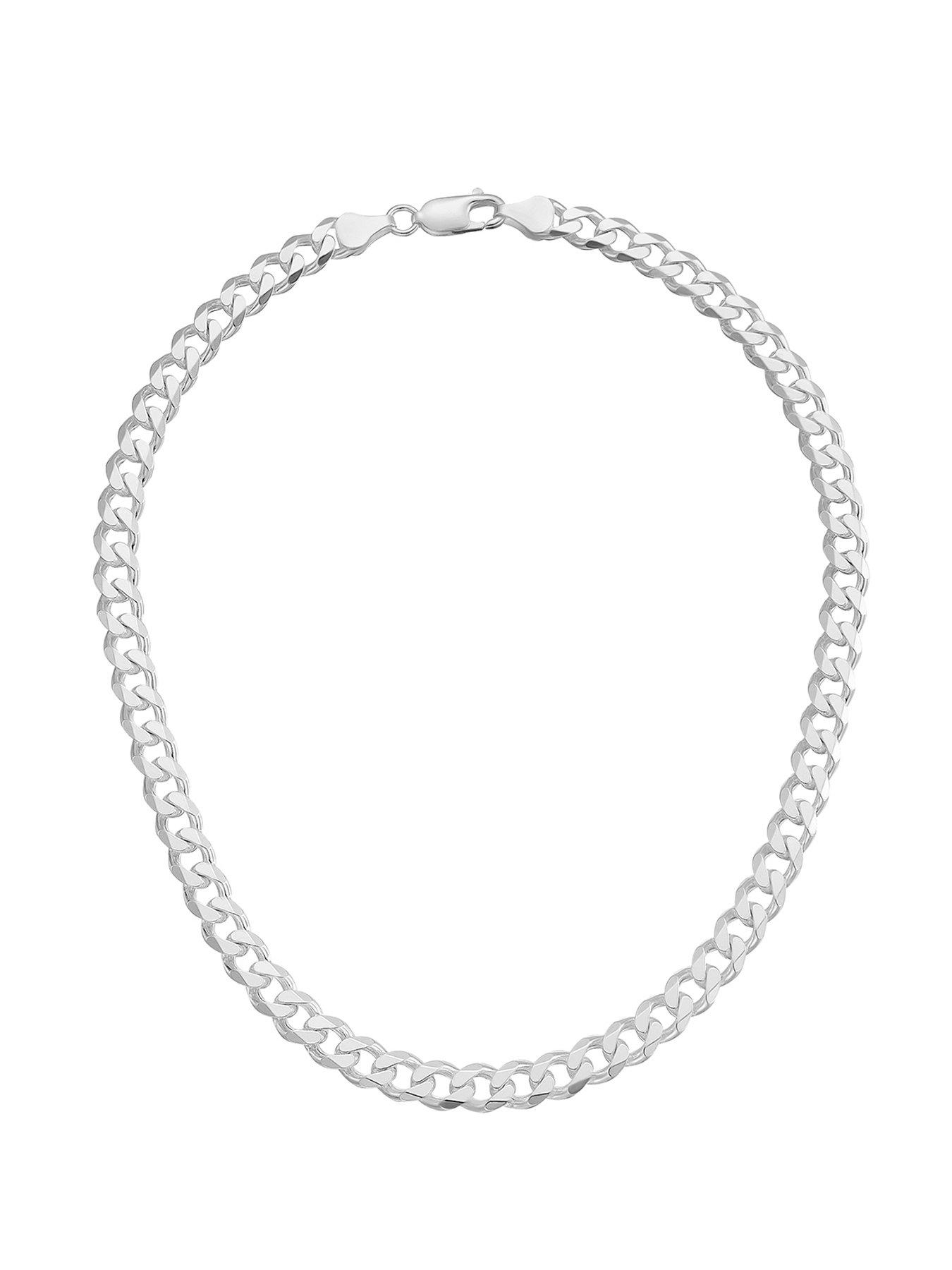  image of beaverbrooks-silver-father-and-son-curb-chain-set
