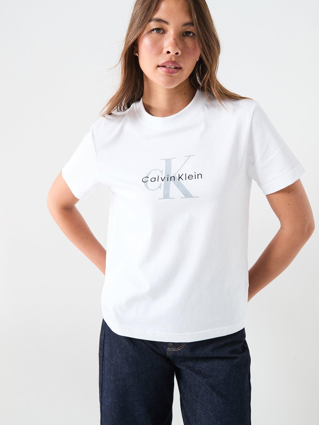 undefined Monologo Check T-Shirt - Brilliant White