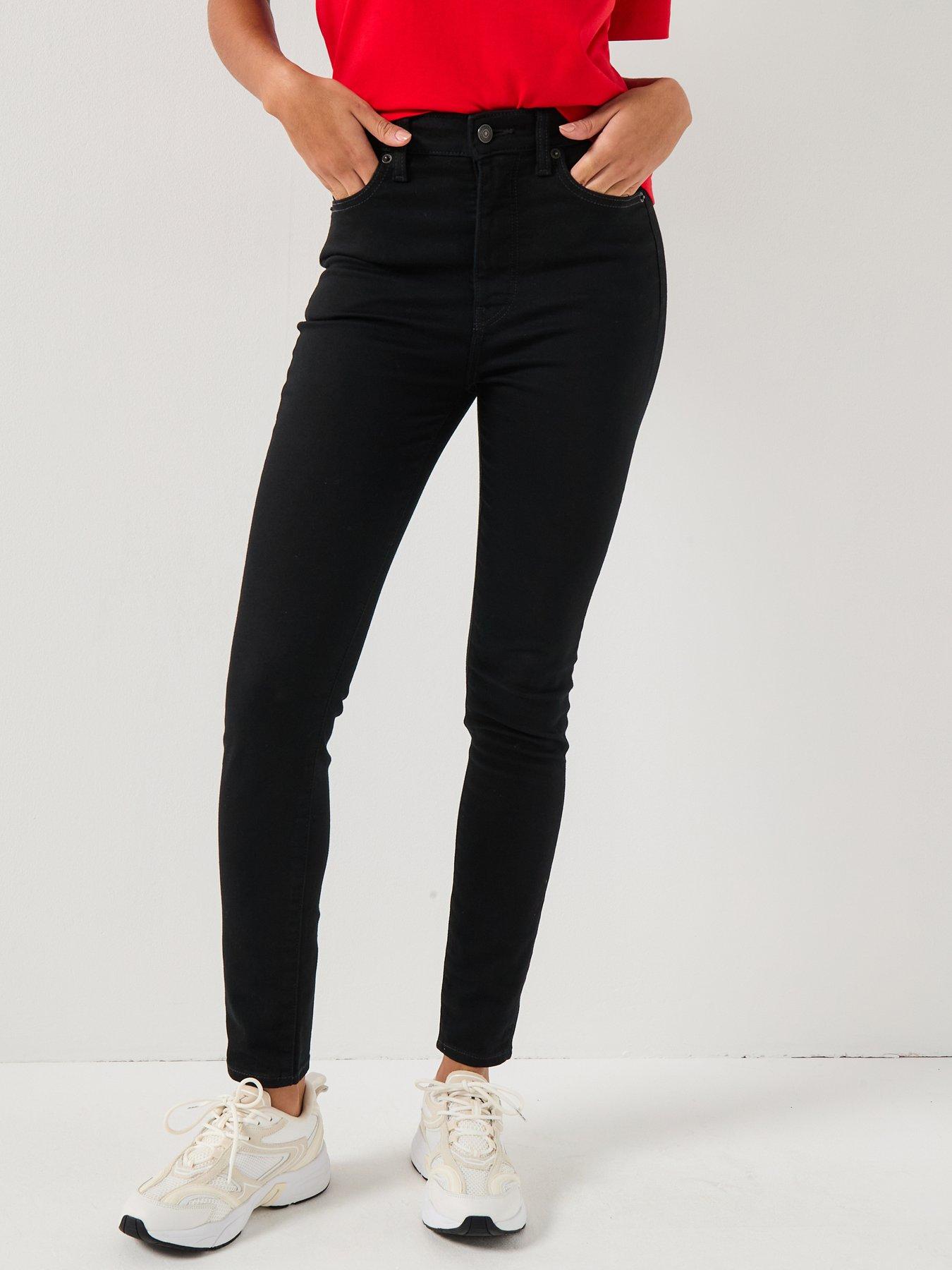  image of calvin-klein-jeans-high-rise-skinny-jeans-ck-classic-black