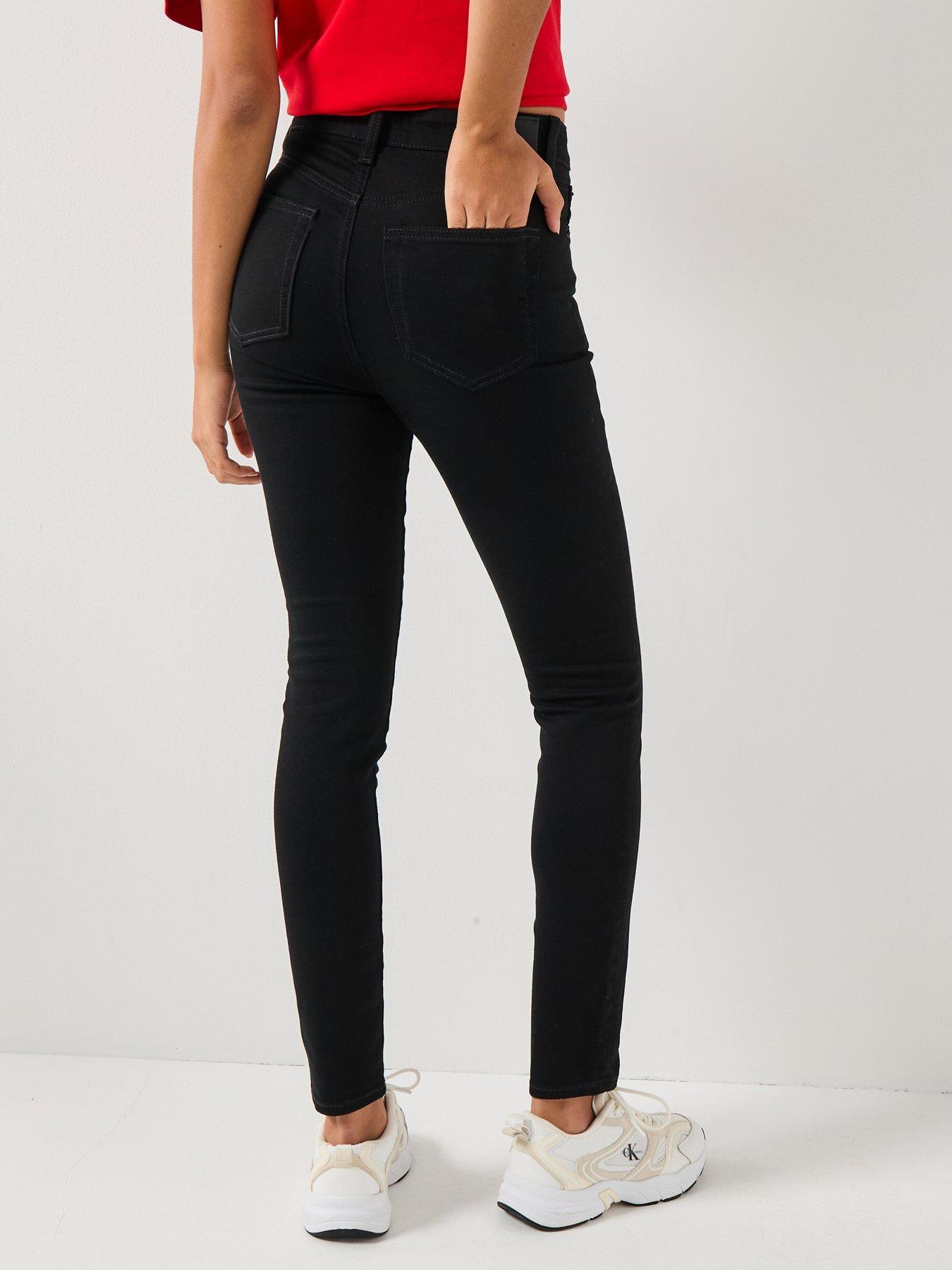  image of calvin-klein-jeans-high-rise-skinny-jeans-ck-classic-black