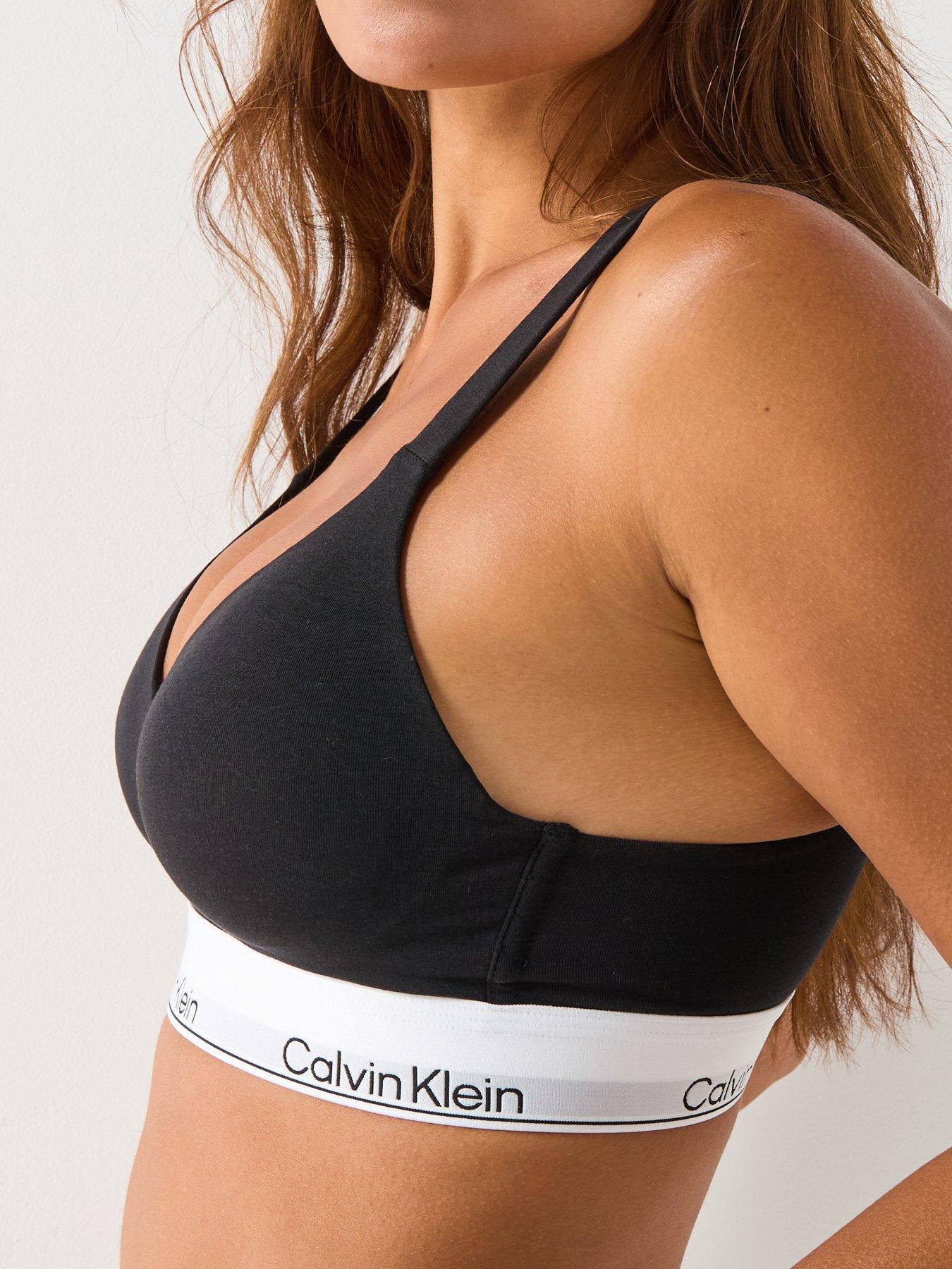 Image 4 of 6 of Calvin Klein Womens CK Underwear Co Ord Stretch Lift Bralette - Black