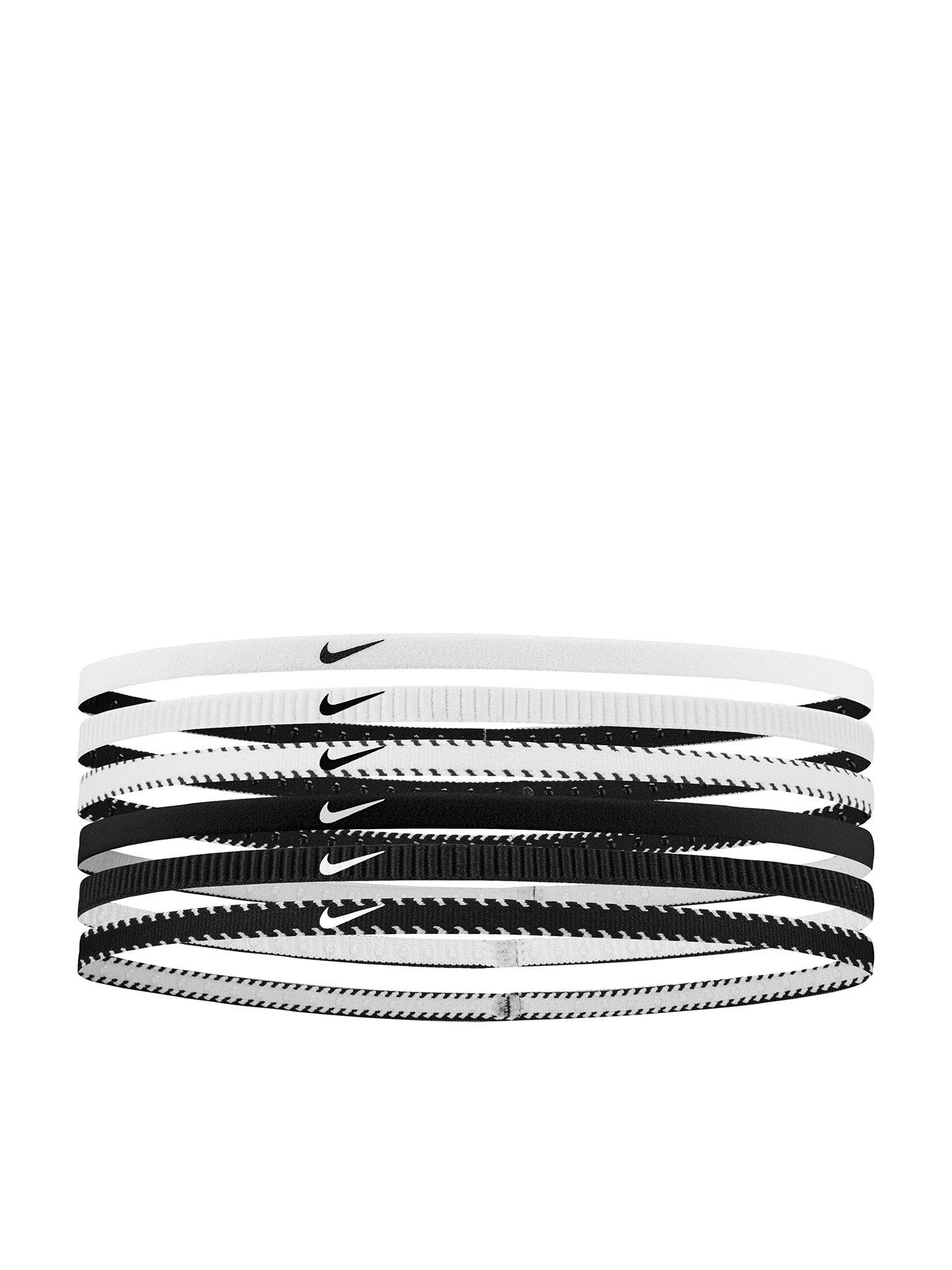 undefined Unisex Training Flex Classic Slim Headbands 6 Pack - White/black