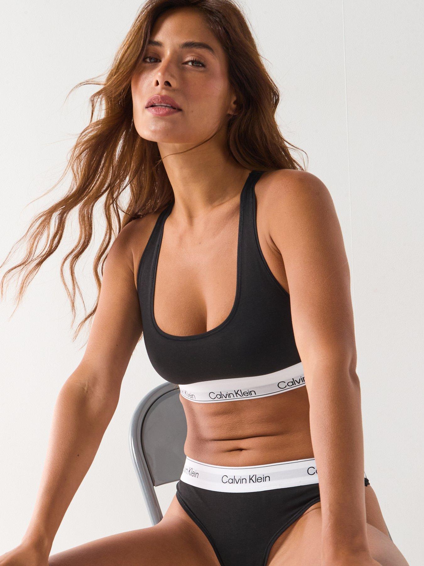 Image 5 of 6 of Calvin Klein Unlined Bralette - Black