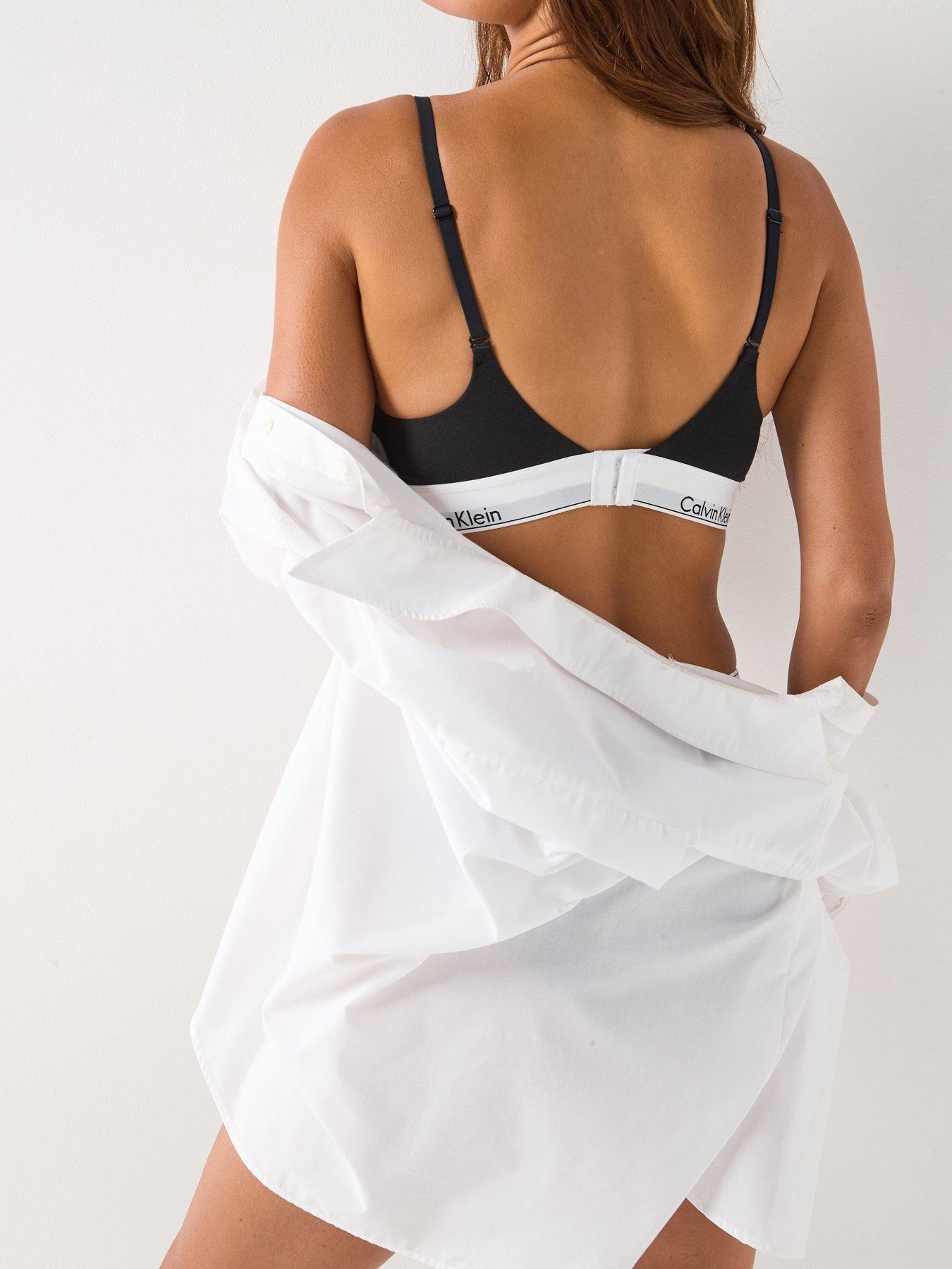 Image 5 of 6 of Calvin Klein Push Up Plunge Bra - Black