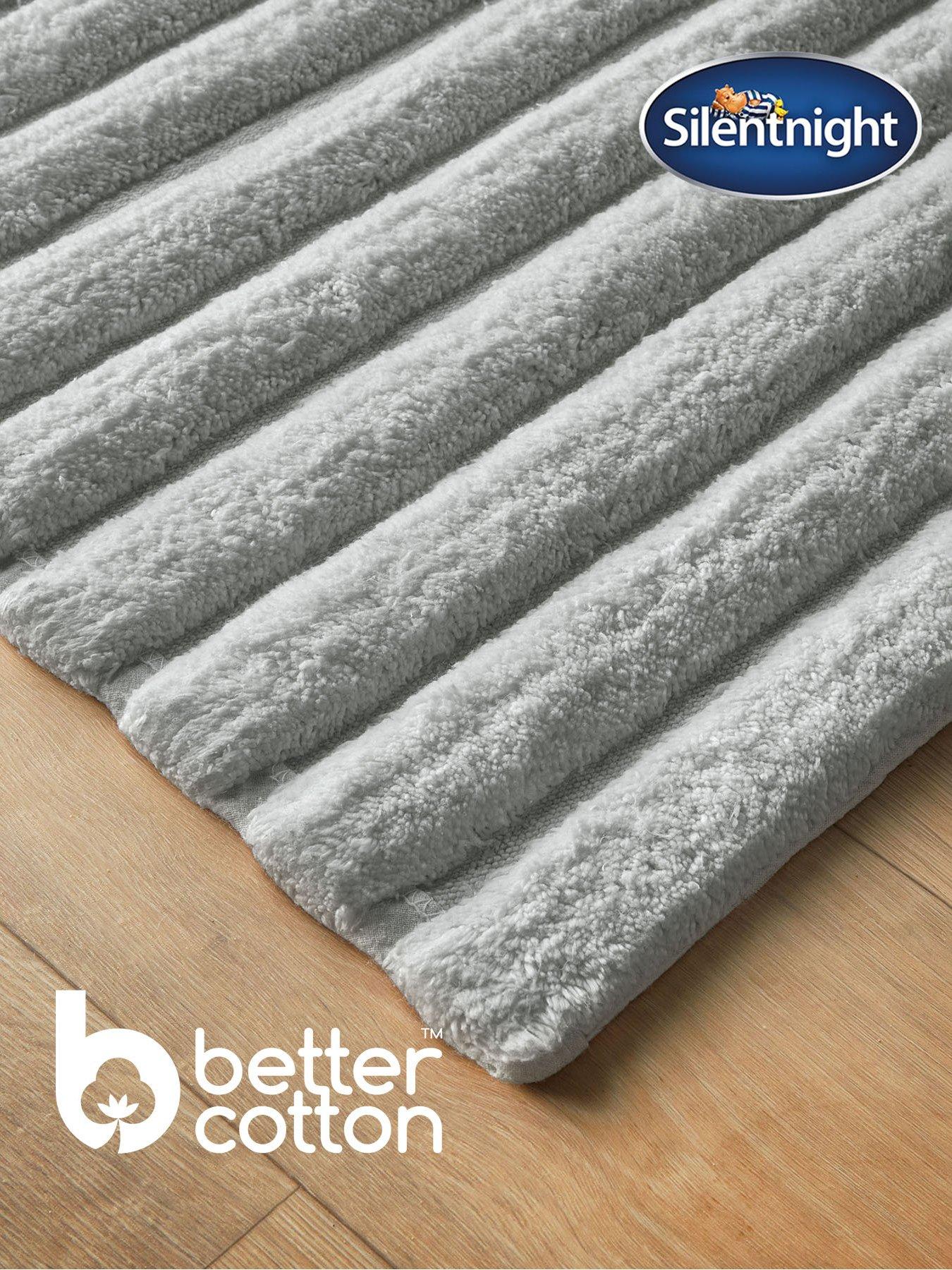  image of silentnight-ribbed-cotton-bath-mat