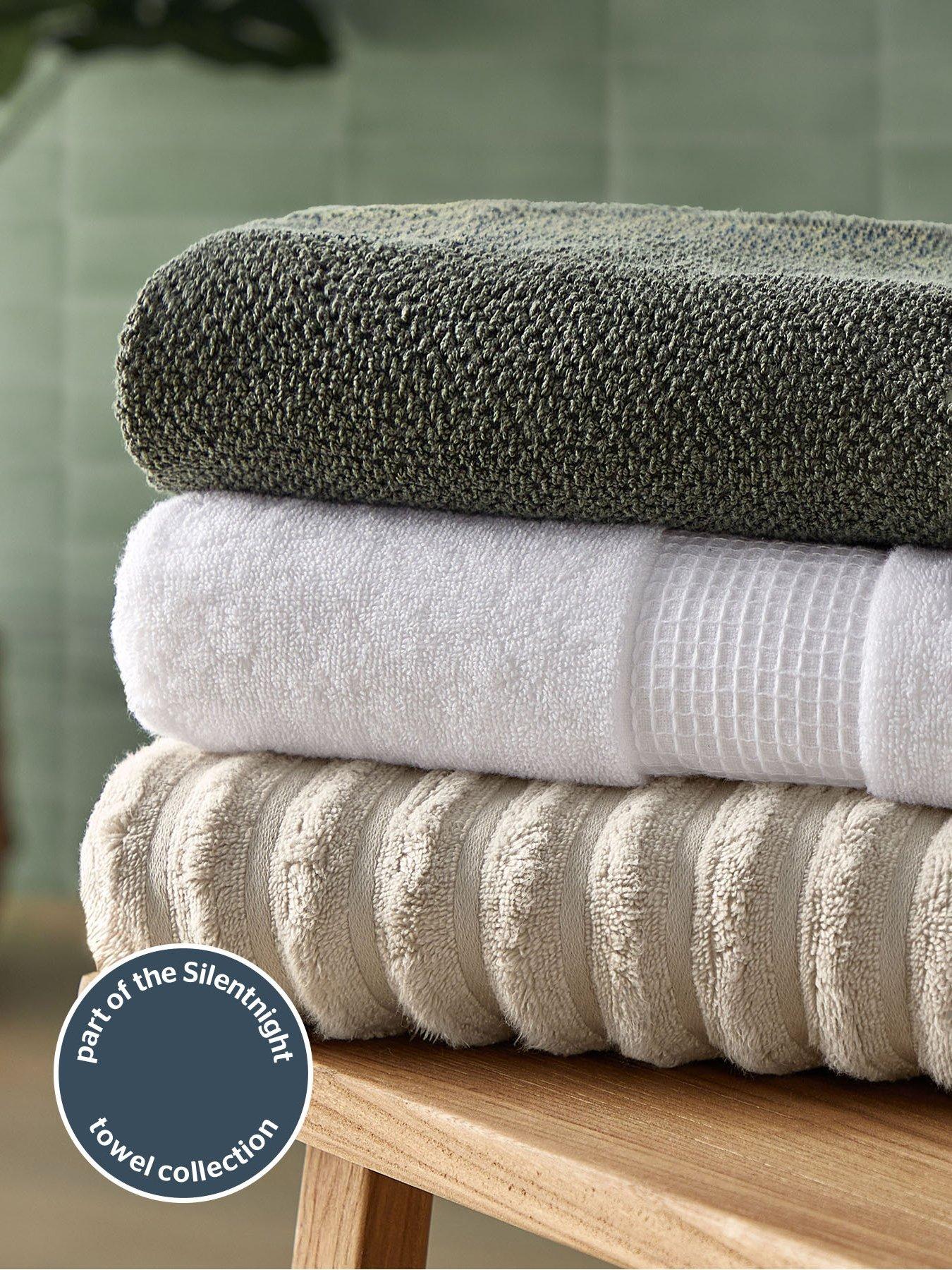 Image 6 of 7 of Silentnight Ribbed Cotton Hand Towel - 2 Pack