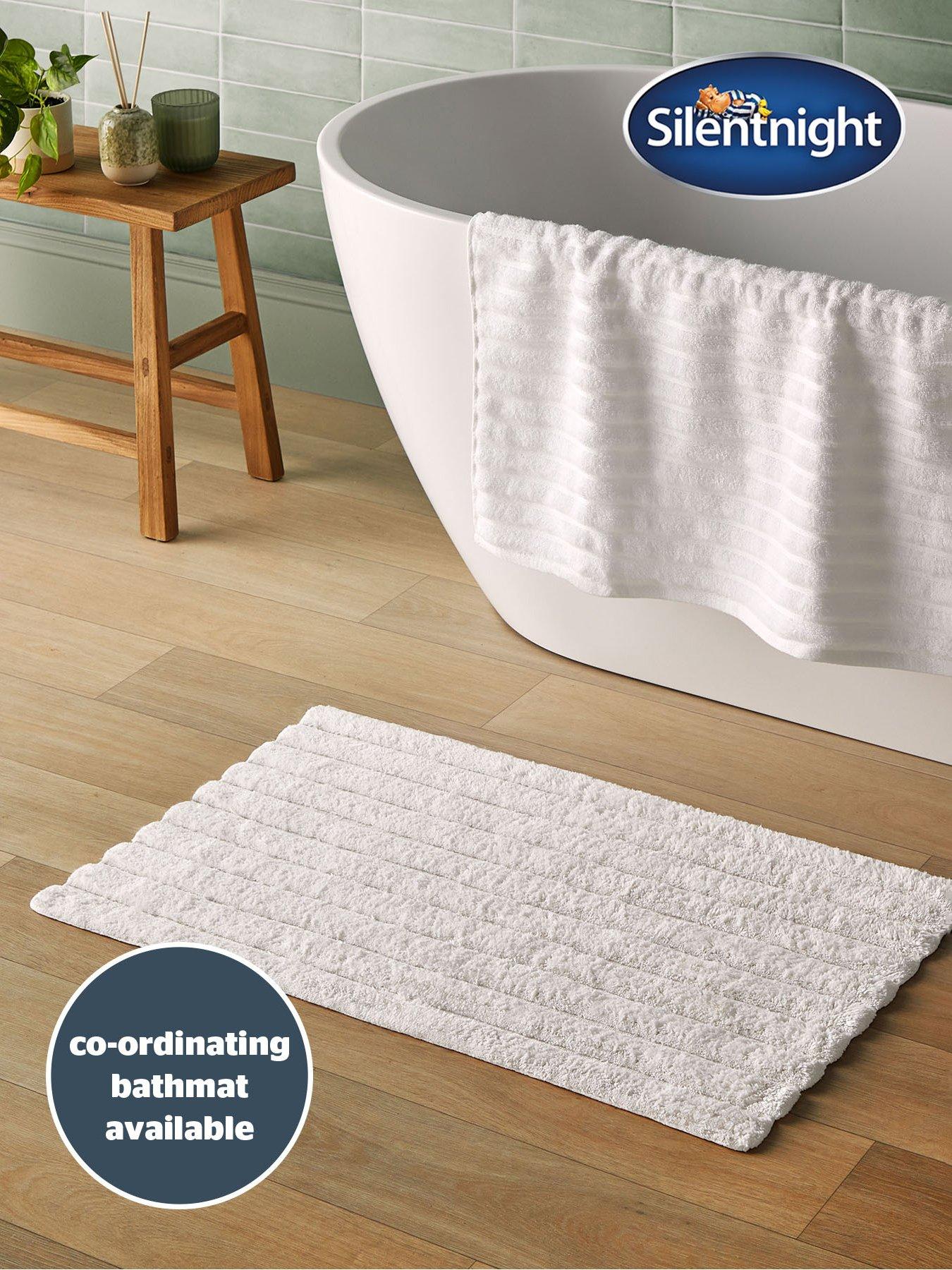 Image 4 of 7 of Silentnight Ribbed Cotton Bath Sheet - 2 Pack