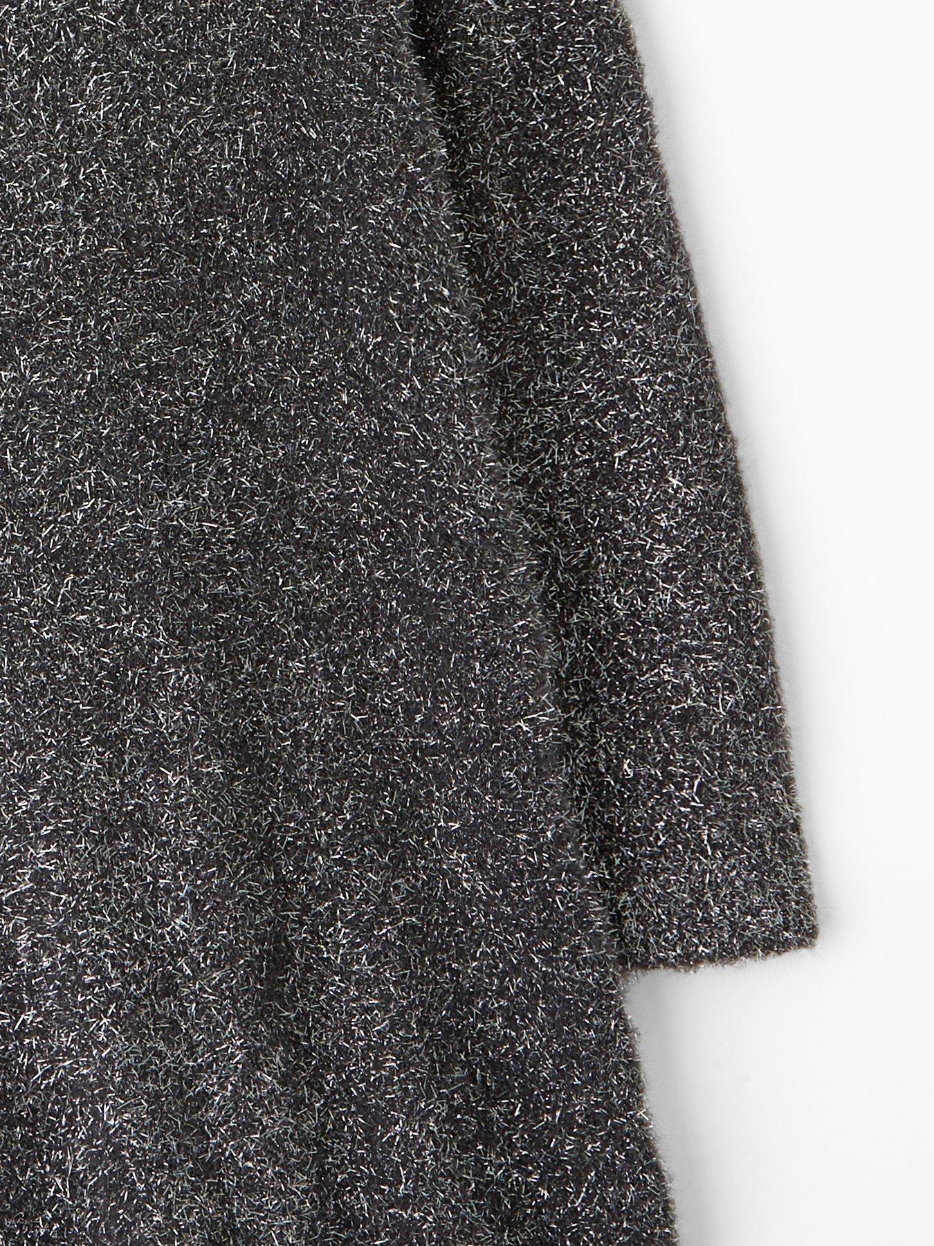 Image 4 of 4 of The Very Collection Girls Knitted Sparkle Dress - Grey