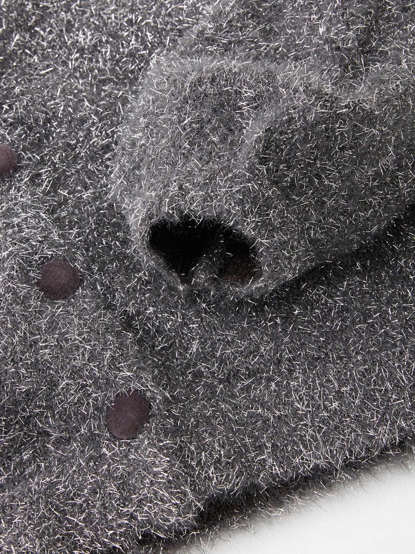 Image 3 of 4 of The Very Collection Girls Sparkle Cardigan - Charcoal