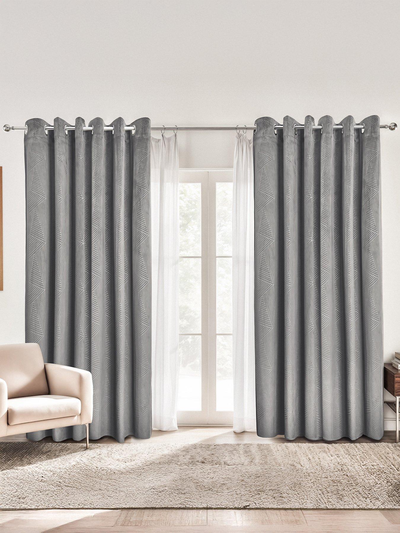 very-home-geo-velvet-thermal-eyelet-curtains-46x72