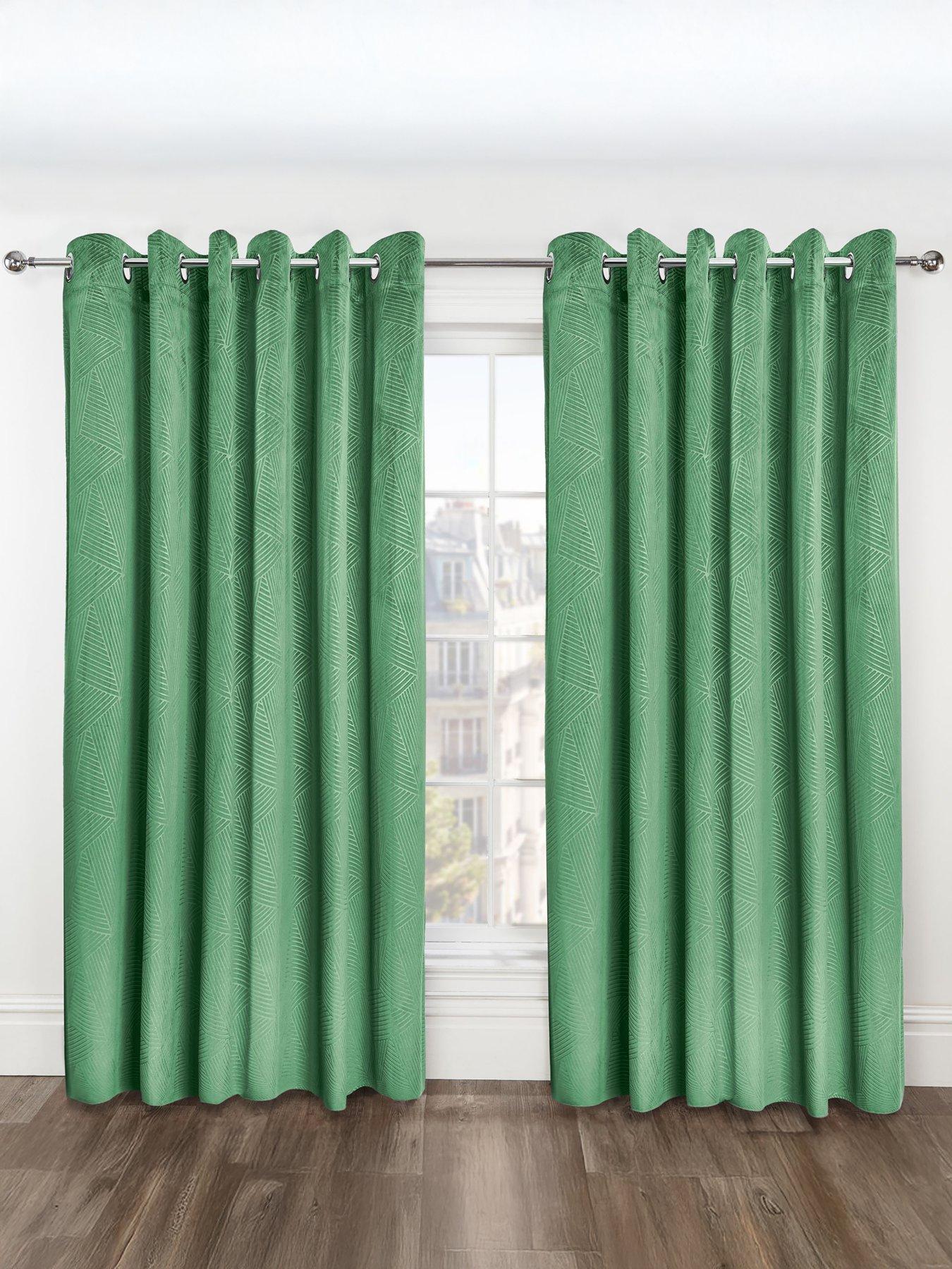 very-home-geo-velvet-thermal-eyelet-curtains-46x72