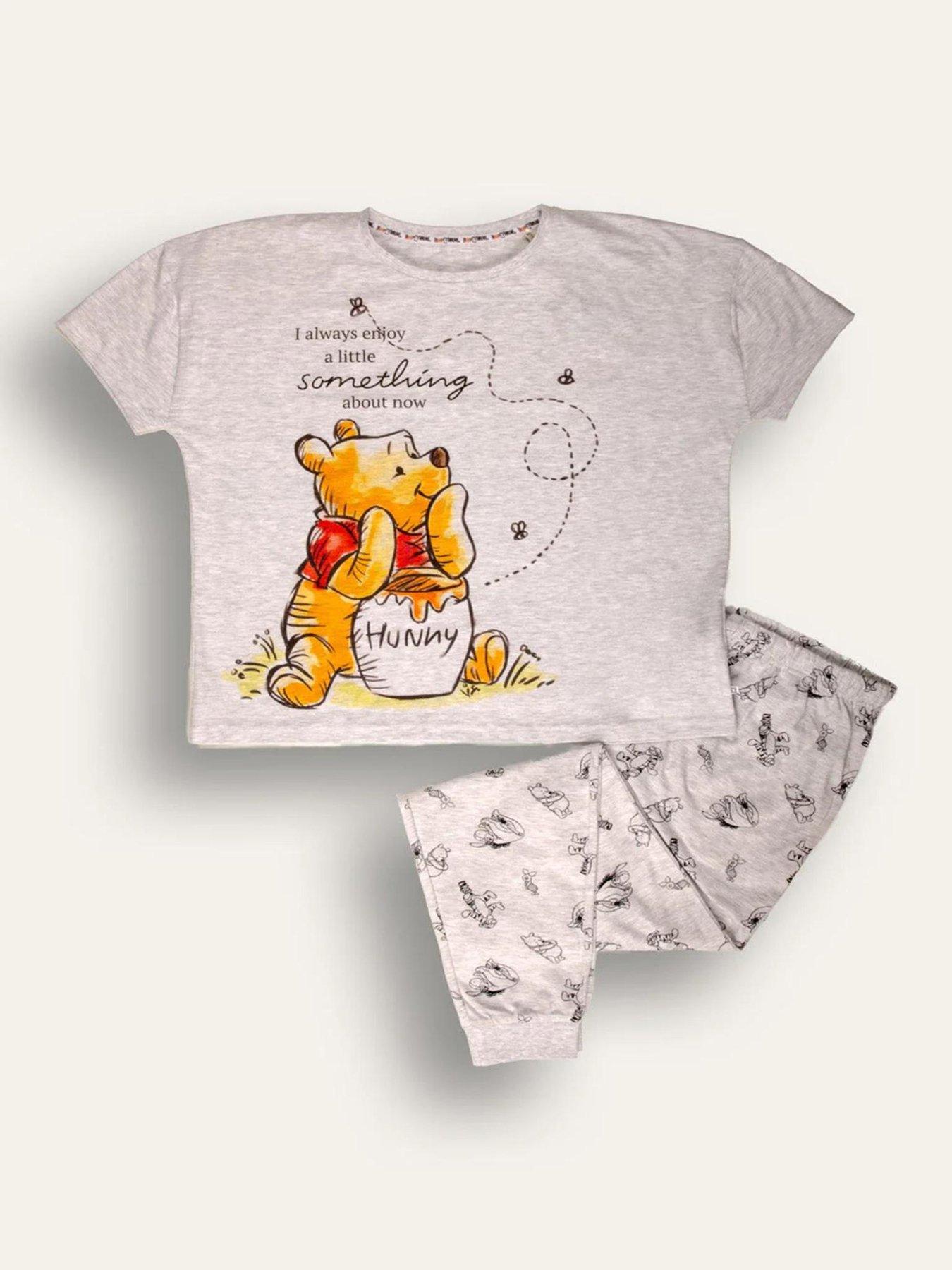 undefined Ladies Winnie The Pooh long leg Pj Set - Grey