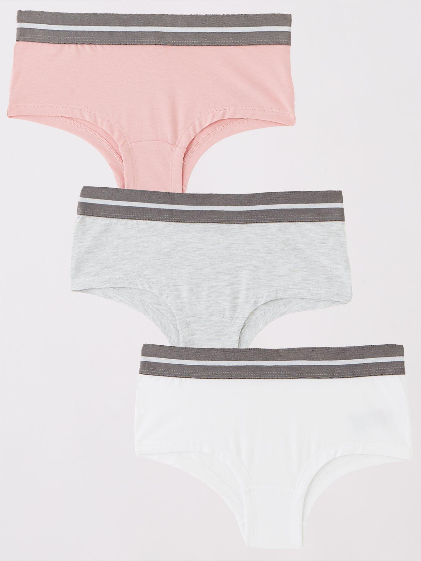 undefined Girls 3 Pack Sporty Briefs - Multi