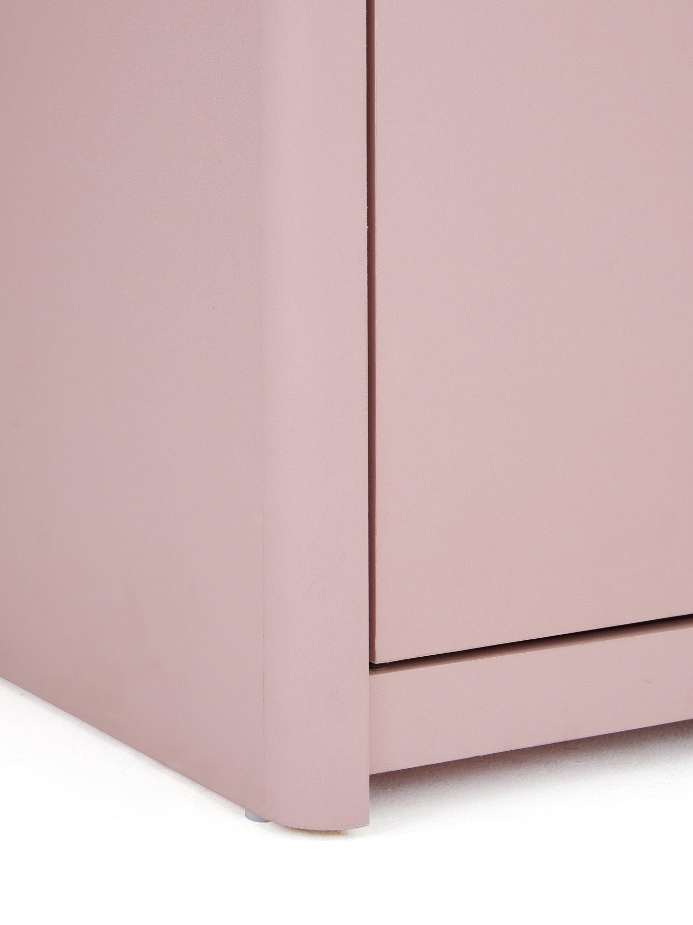 Image 5 of 7 of Very Home Aspen 3 Piece Package - 3 Door, 2 Drawer Wardrobe, 4 + 2 Chest and Bedside Table - Pink