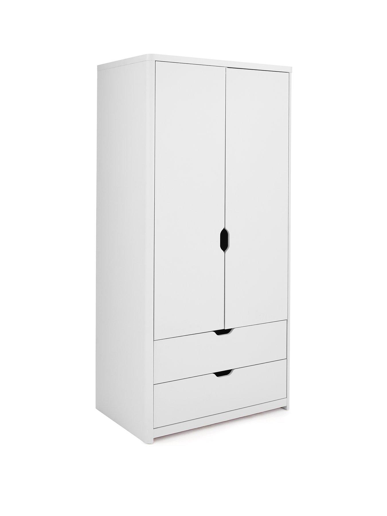 Image 3 of 7 of Very Home Aspen 3 Piece Package - 2 Door, 2 Drawer Wardrobe, 4 + 2 Chest and Bedside Table - White Oak
