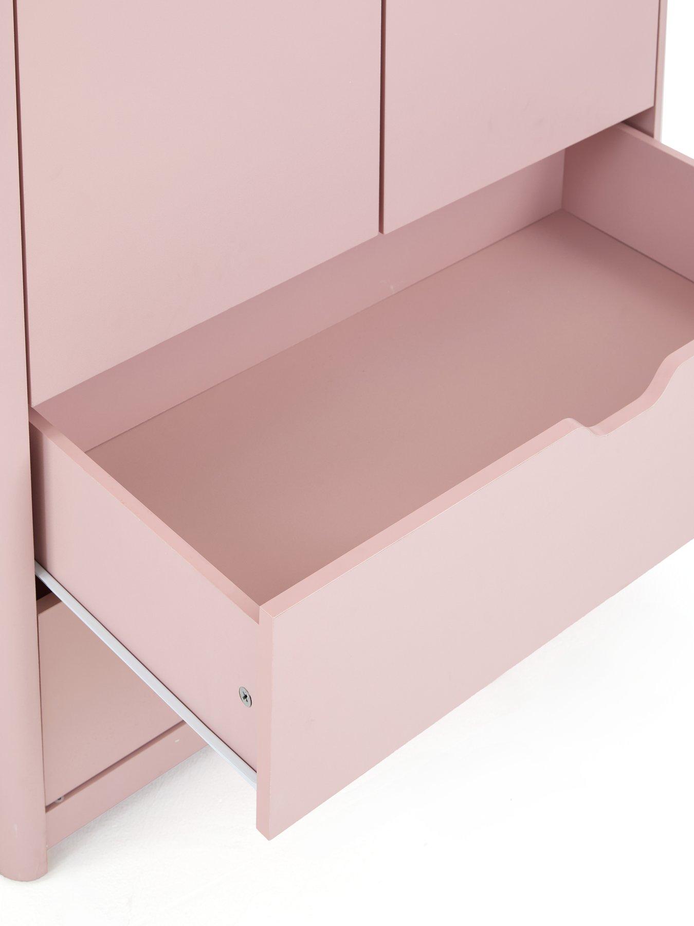 Image 7 of 7 of Very Home Aspen 3 Piece Package - 2 Door, 2 Drawer Wardrobe, 4 + 2 Chest and Bedside Table - Pink