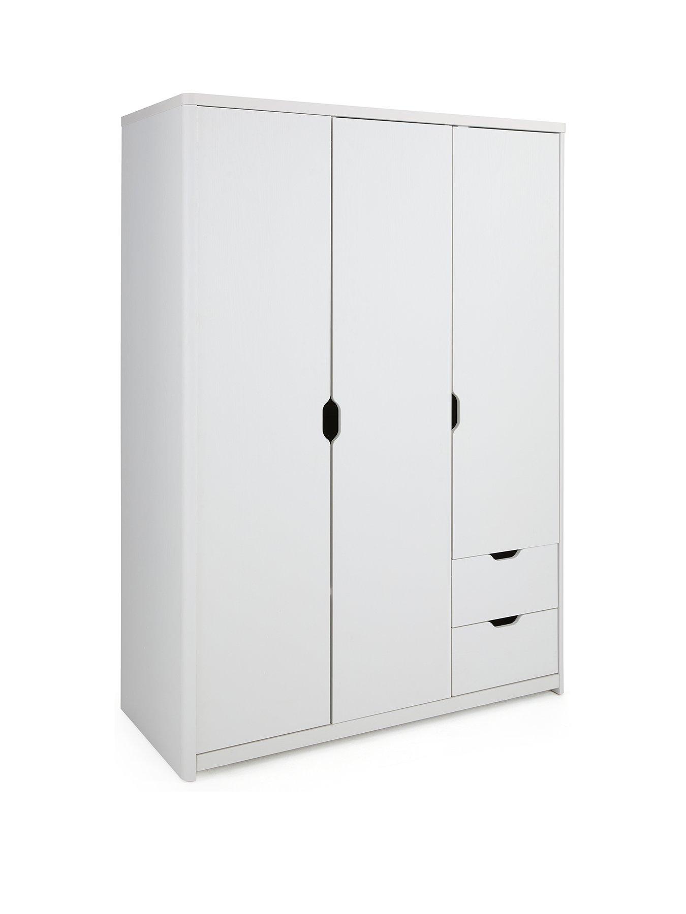 Image 3 of 7 of Very Home Aspen 3 Piece Package - 3 Door, 2 Drawer Wardrobe, 4 + 2 Chest and Bedside Table - White&nbsp;Oak