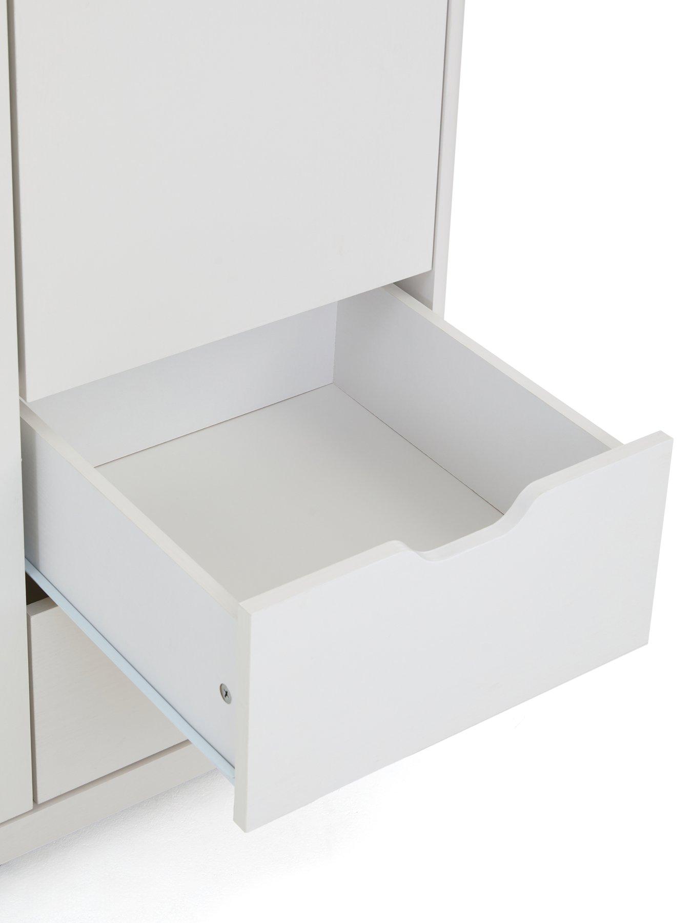 Image 7 of 7 of Very Home Aspen 3 Piece Package - 3 Door, 2 Drawer Wardrobe, 4 + 2 Chest and Bedside Table - White&nbsp;Oak