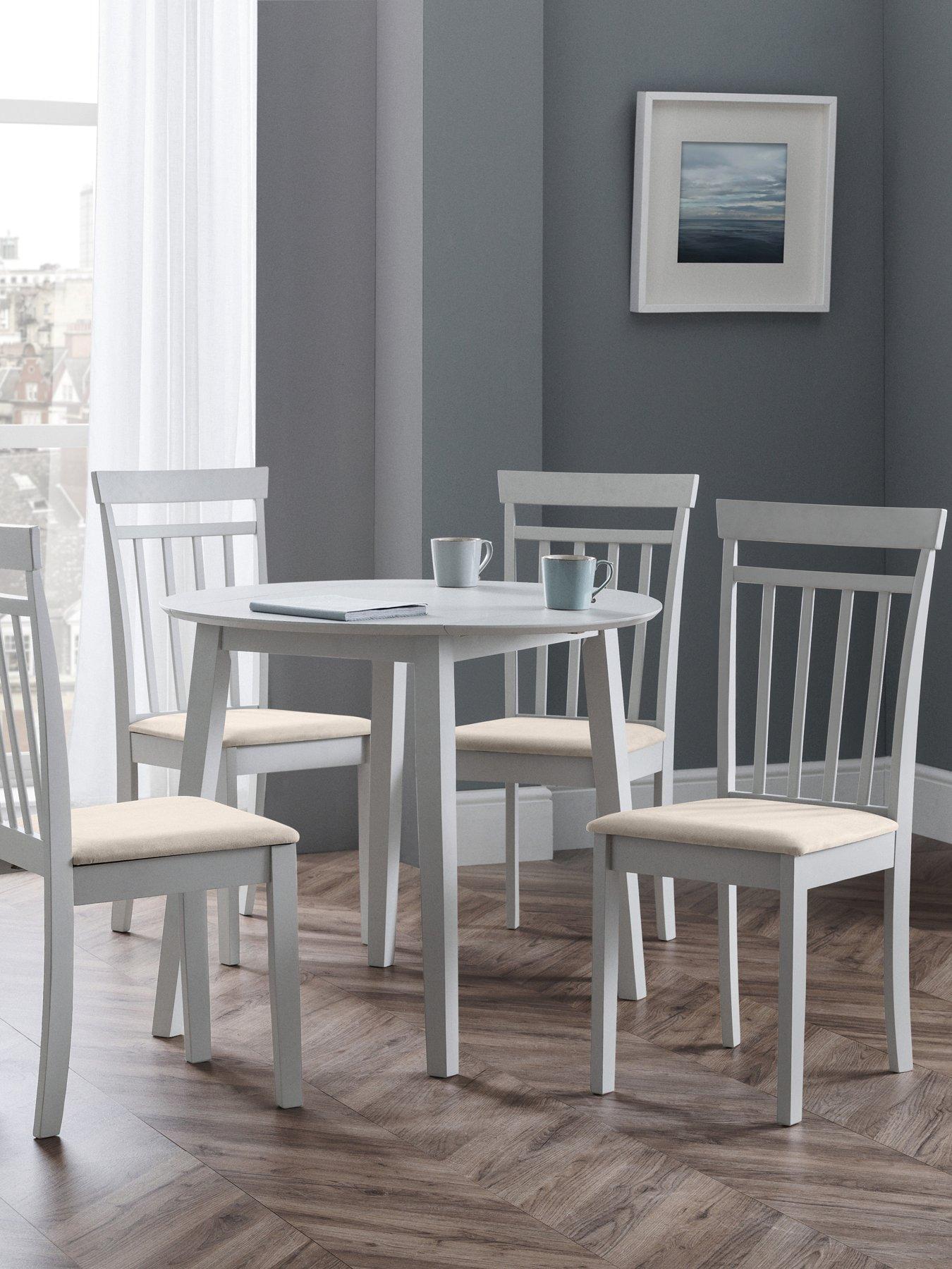 undefined Coast Dropleaf Table & 4 Chairs - Grey