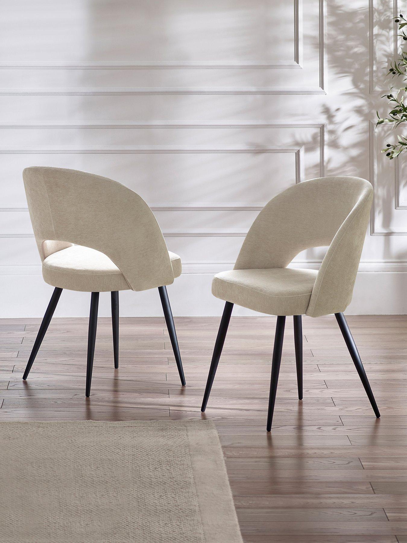 Julian Bowen Set Of 2 Ella Dining Chairs - Calico
