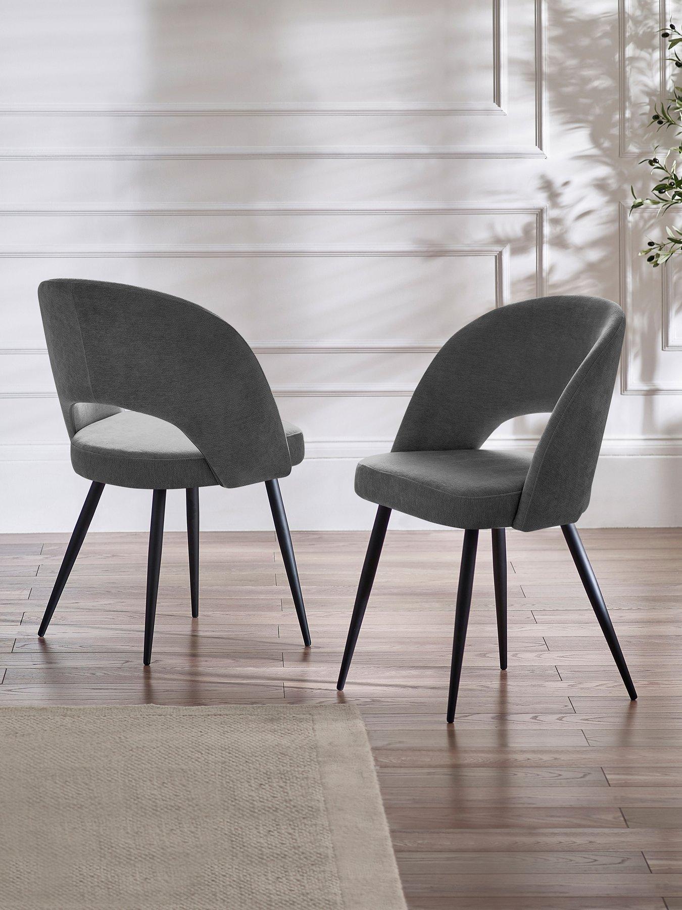 Julian Bowen Set Of 2 Ella Dining Chairs - Onyx