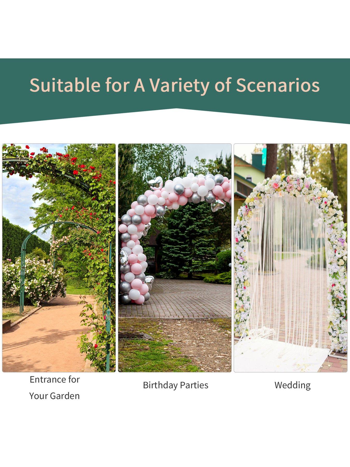  image of outsunny-metal-garden-arch-trellis120-x-30-x-226cm
