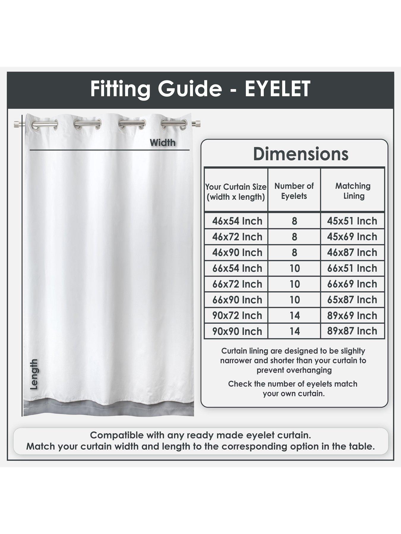 Image 7 of 7 of The Very Collection Eyelet Curtain Blackout Lining