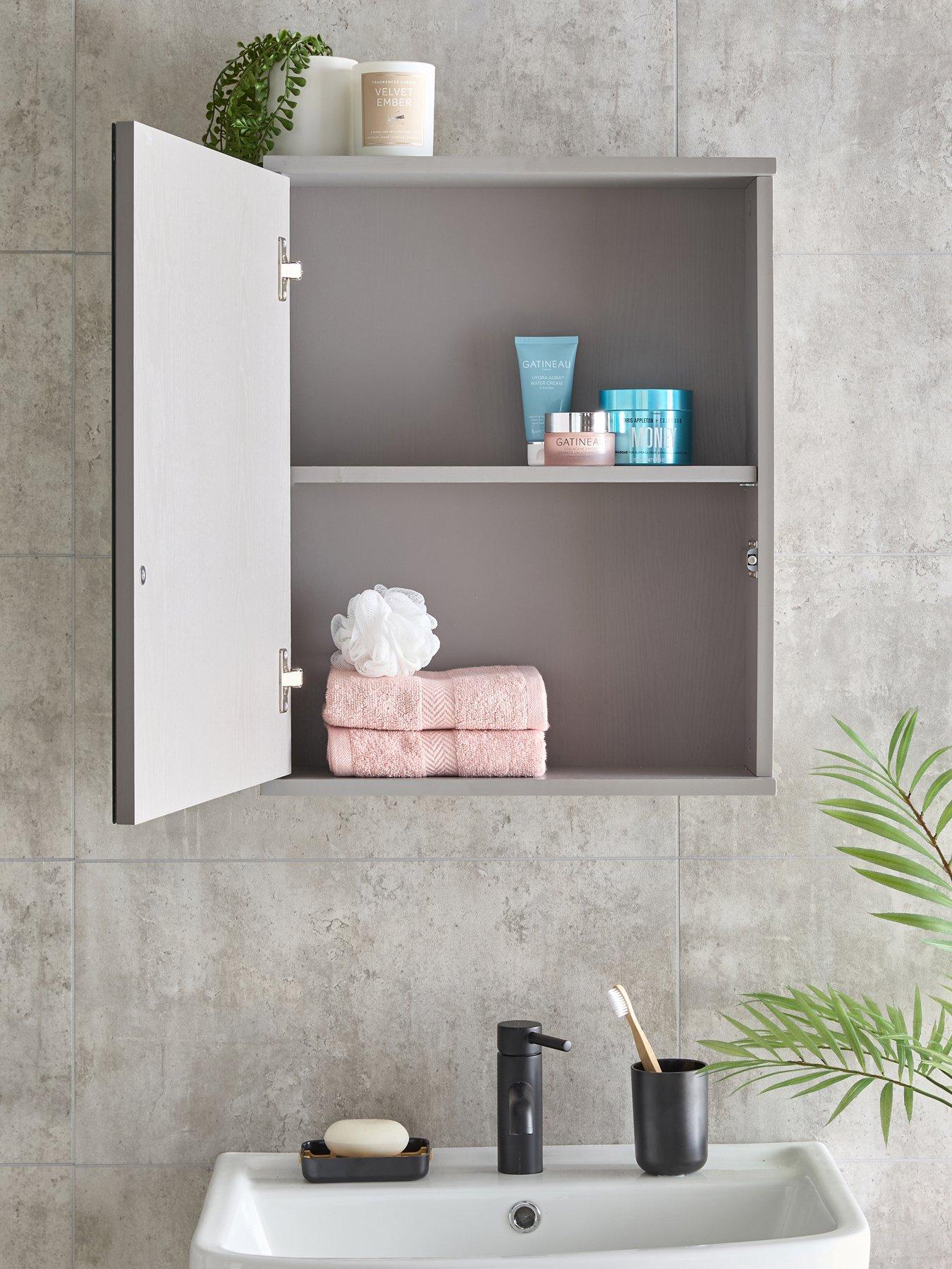 Image 7 of 7 of Very Home Rowan Gloss 1 Door Mirror Cabinet - FSC&reg; Certified