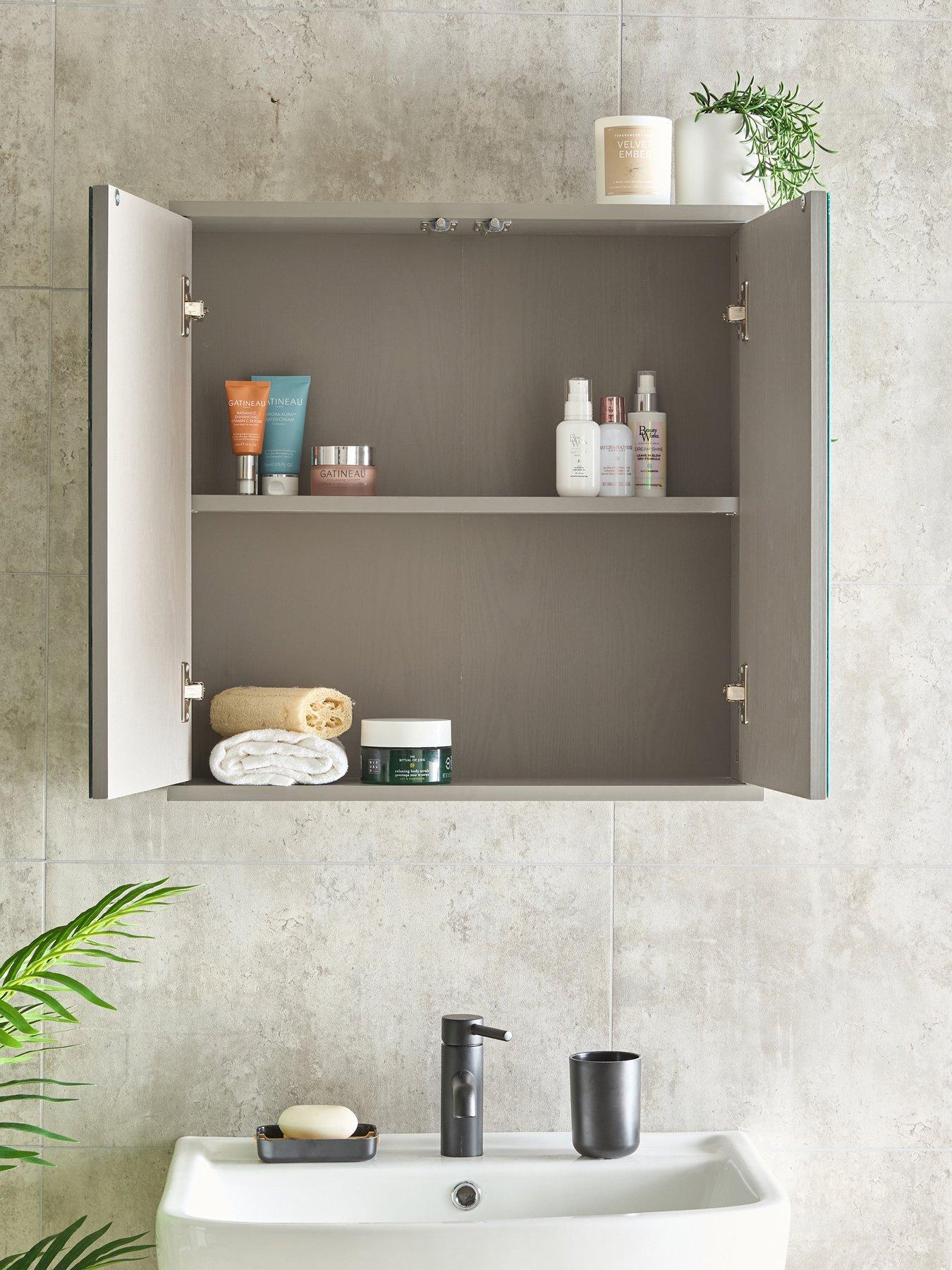 Image 7 of 7 of Very Home Rowan Gloss 2 Door Mirror Cabinet - FSC&reg; Certified