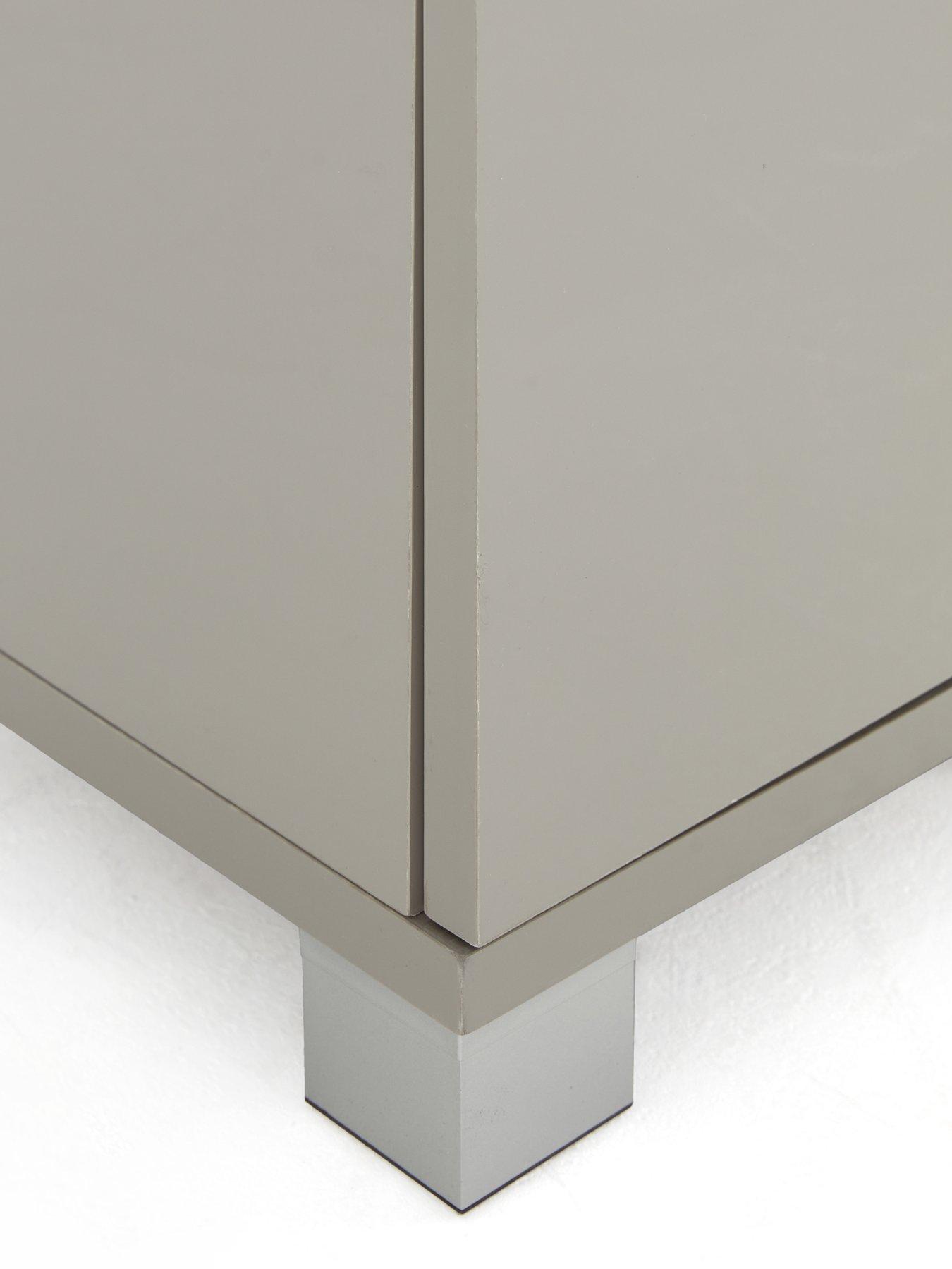  image of very-home-rowan-gloss-1-doornbsp2-drawer-low-bathroom-cabinet-grey-fscreg-certified