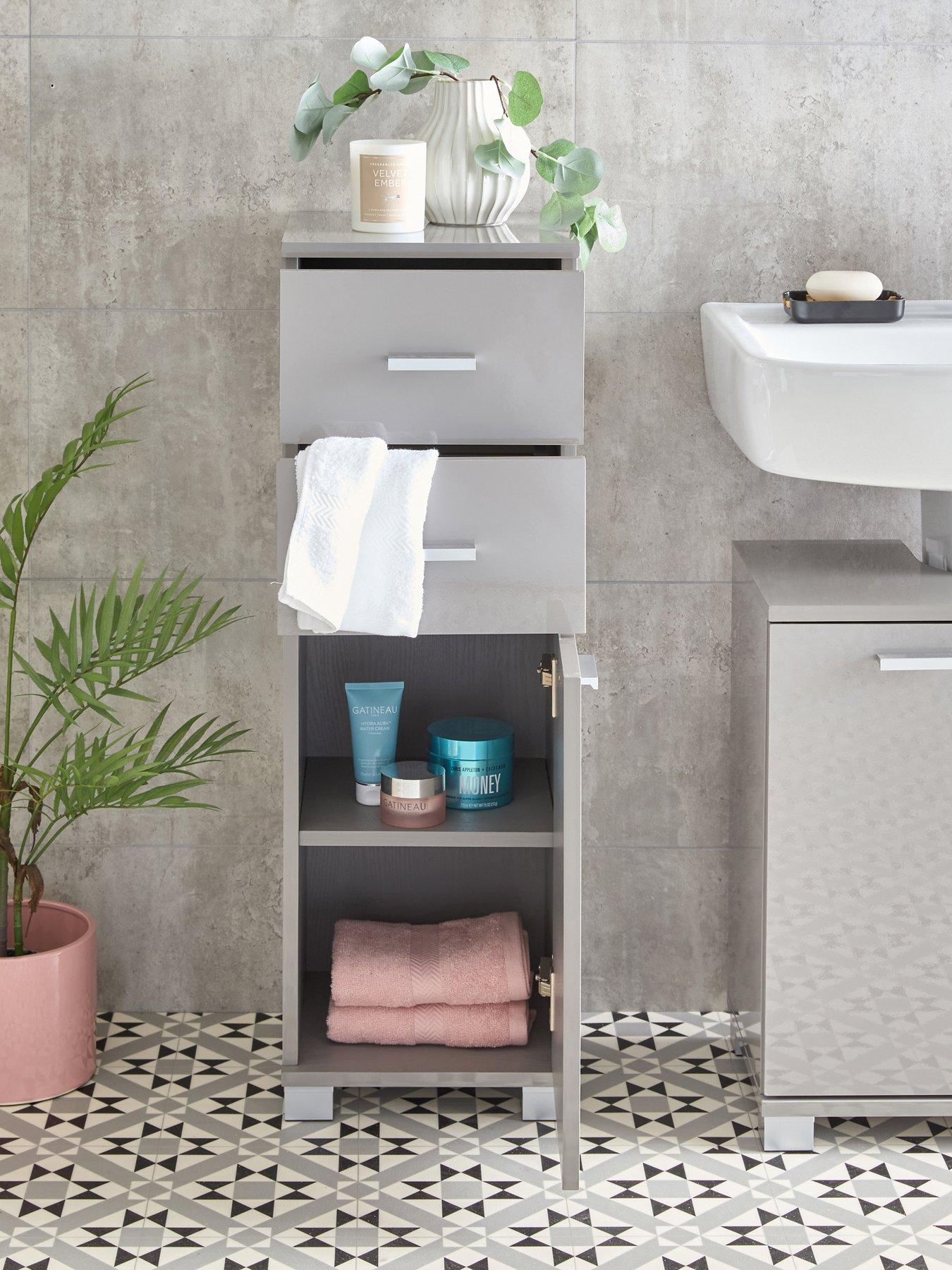 Image 7 of 7 of Very Home Rowan Gloss Low Cabinet 1 Door 2 Drawer - FSC&reg; Certified