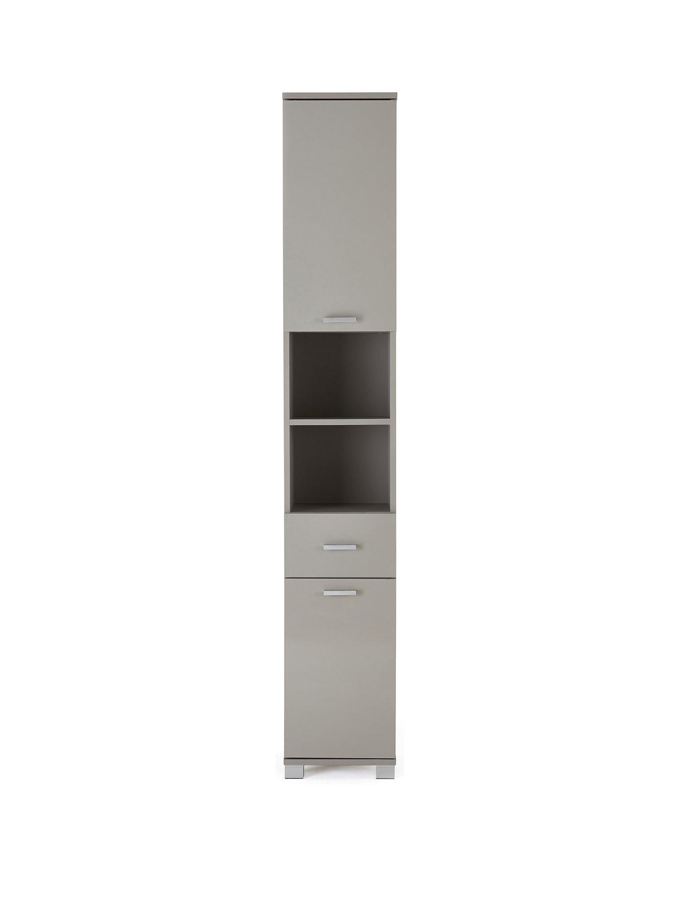 Image 2 of 7 of Very Home Rowan Gloss Tall Cabinet 2 Doors 1 Drawer - FSC&reg; Certified