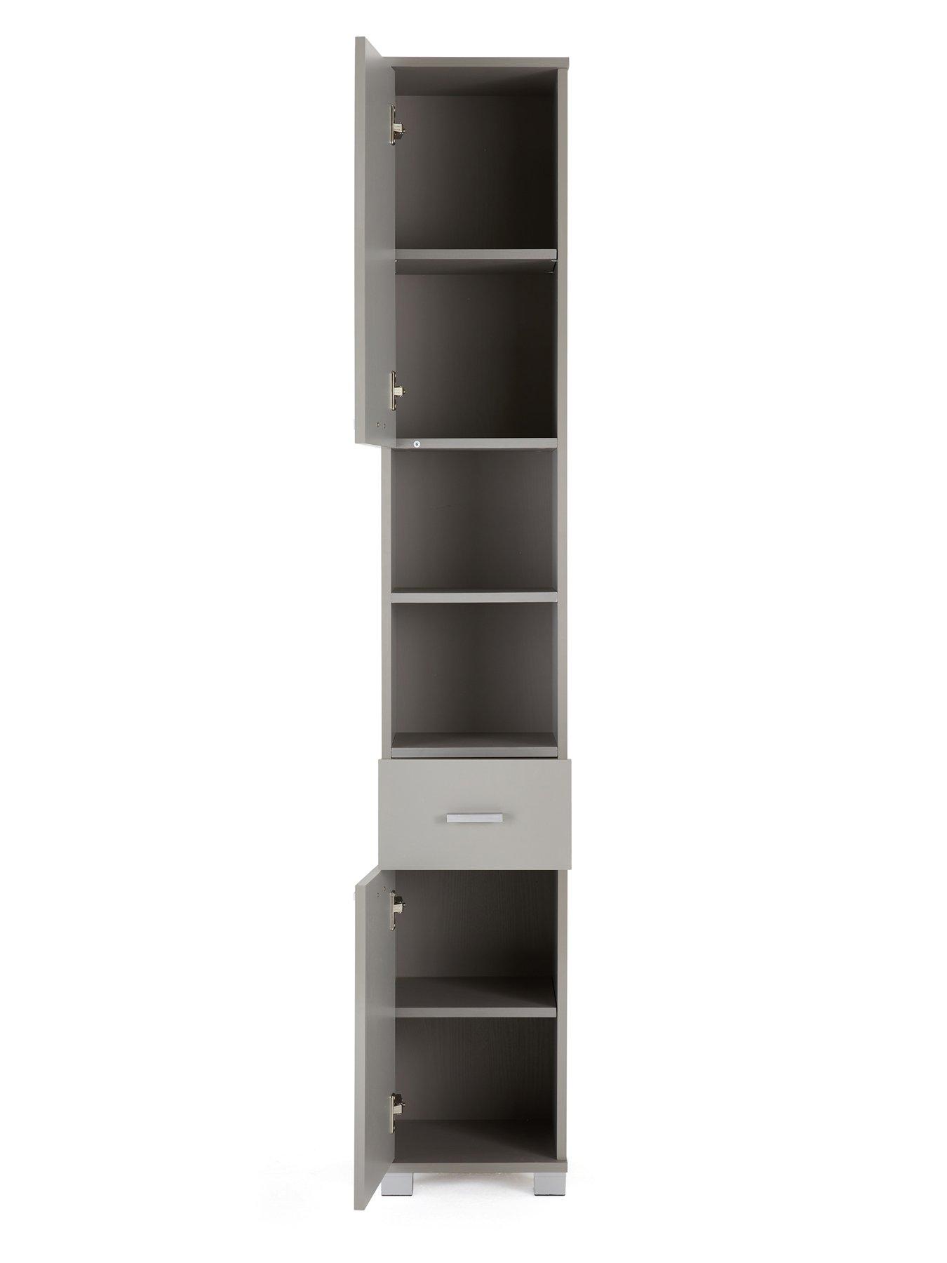 Image 4 of 7 of Very Home Rowan Gloss Tall Cabinet 2 Doors 1 Drawer - FSC&reg; Certified