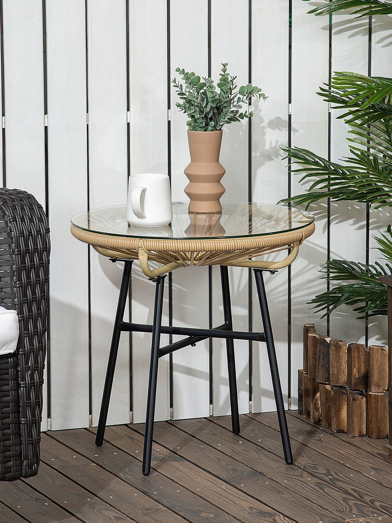 outsunny-rattan-side-table-round-black